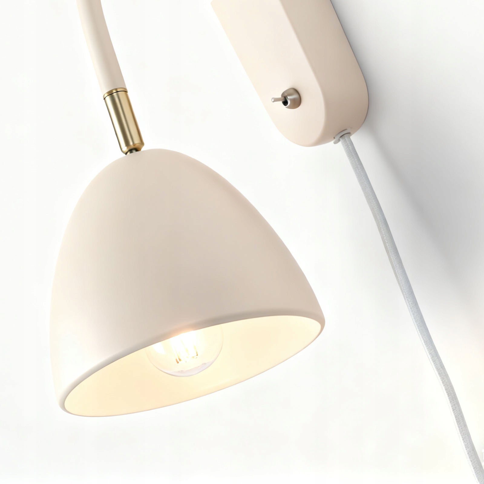 Wall Lamp Beige with Switch and Plug for Socket E27 Manufacturer code EO-WL0462