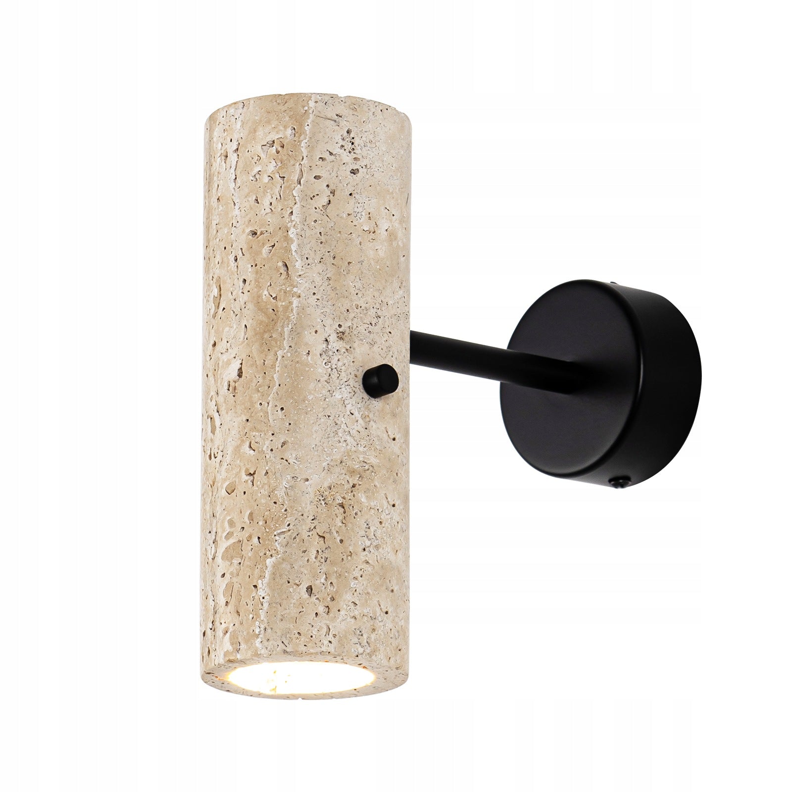 Wall Lamp Black Loft Natural Yellow Travertine TUBA GU10 Manufacturer code EO-WL2152