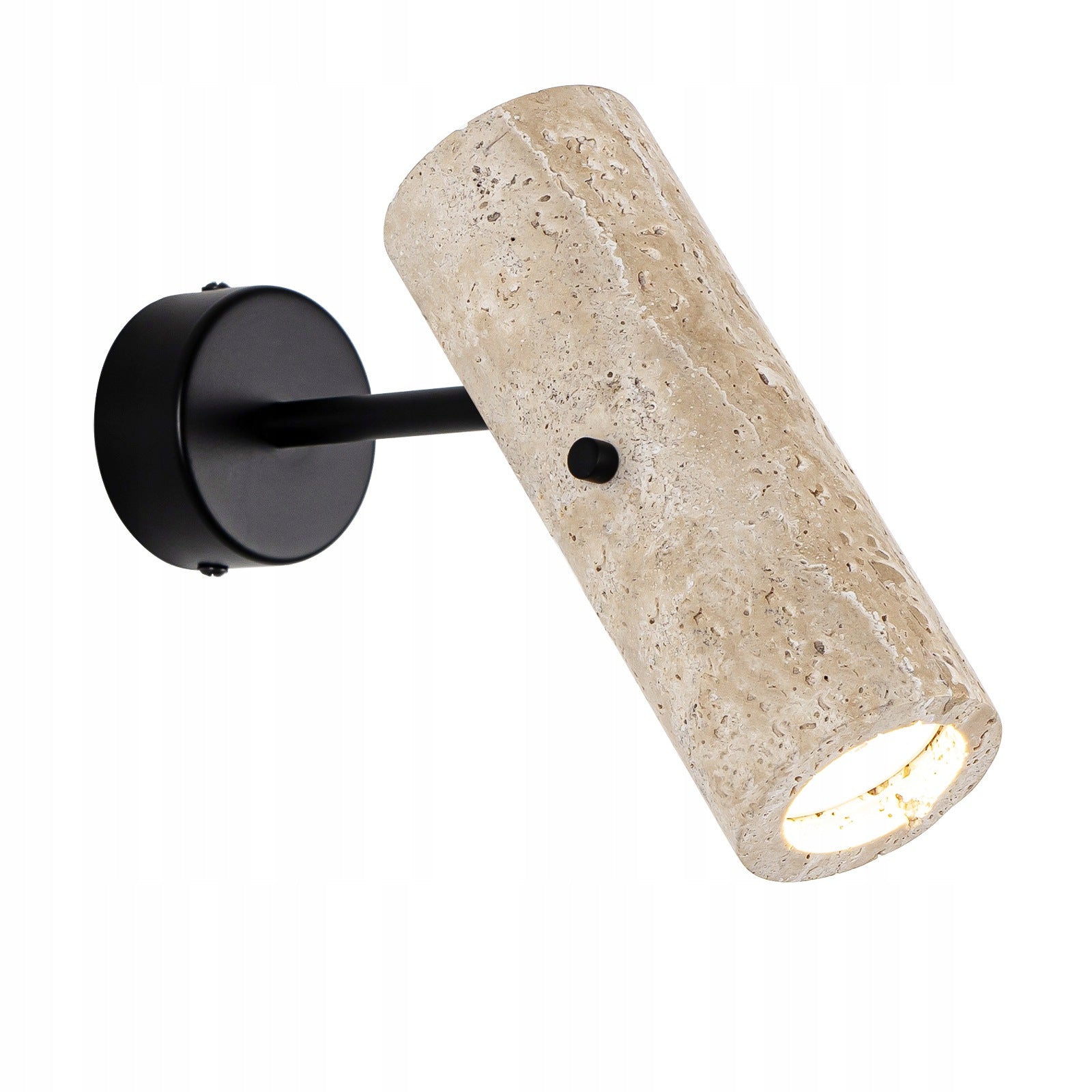 Wall Lamp Black Loft Natural Yellow Travertine TUBA GU10 Packaging status original