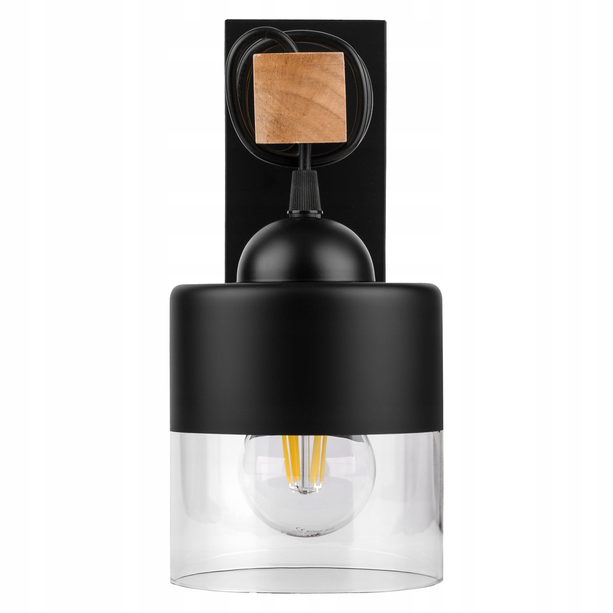 Wall Lamp Black Wall Lamp Modern Loft Wooden E27 LEDLUX 60W Brand LEDLUX