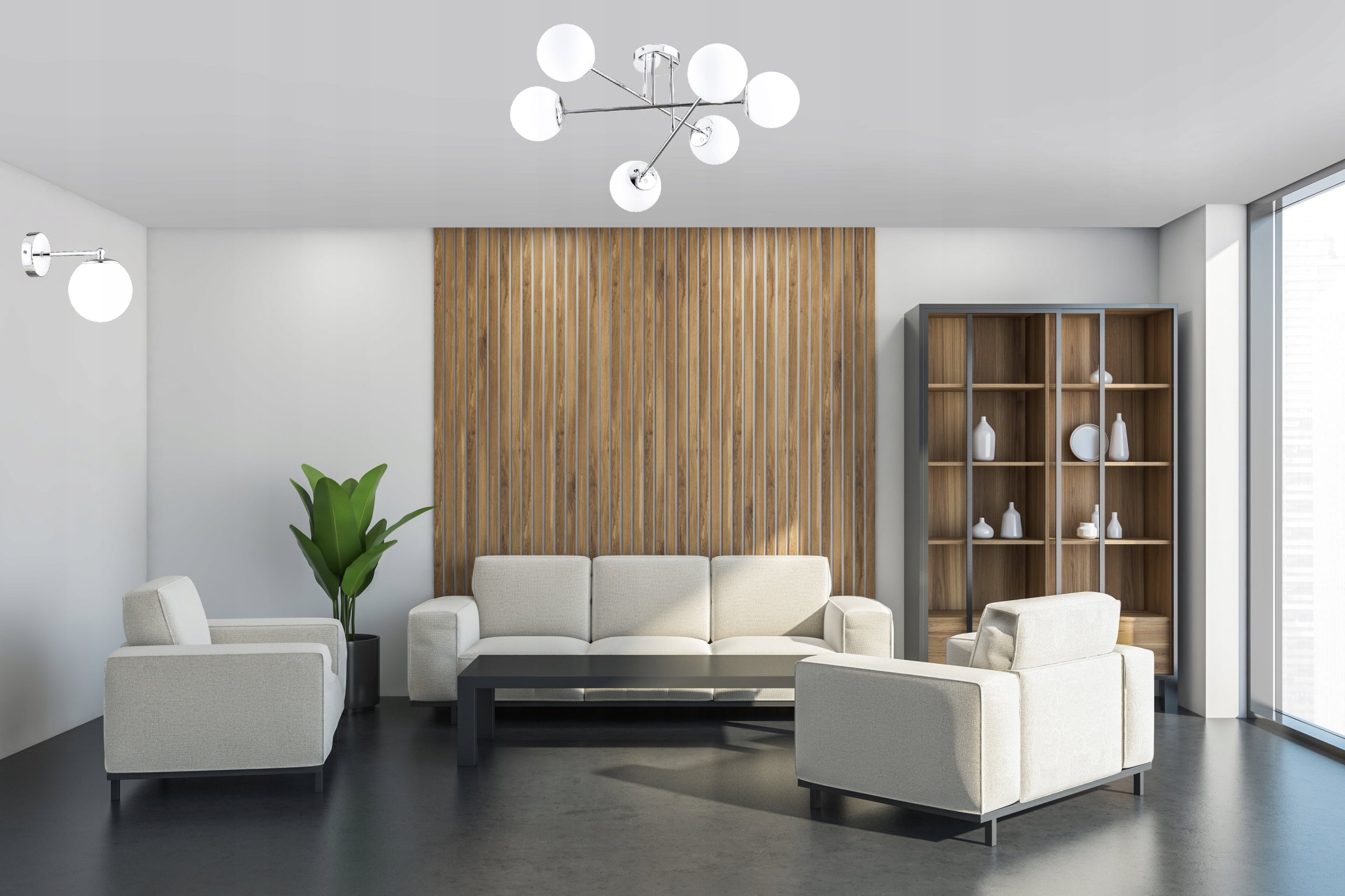 Wall Lamp Chrome White Ball Milo LED E27 Manufacturer code 61-013