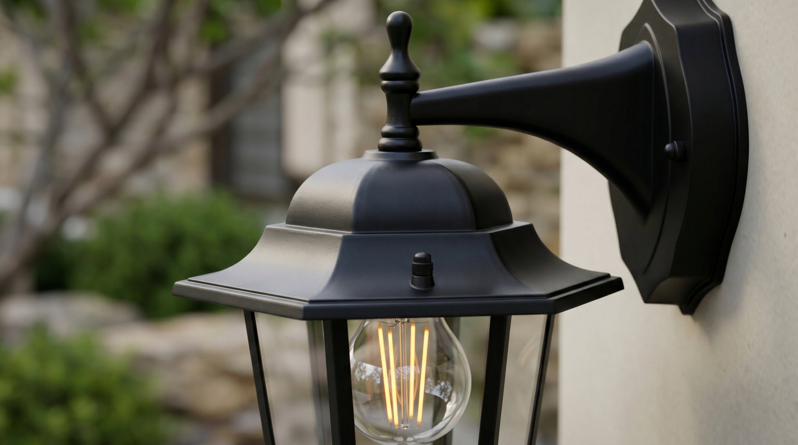 Wall Lamp Elegant Black Outdoor IP44 Garden Facade K-5009A STANDARD Collection STANDARD