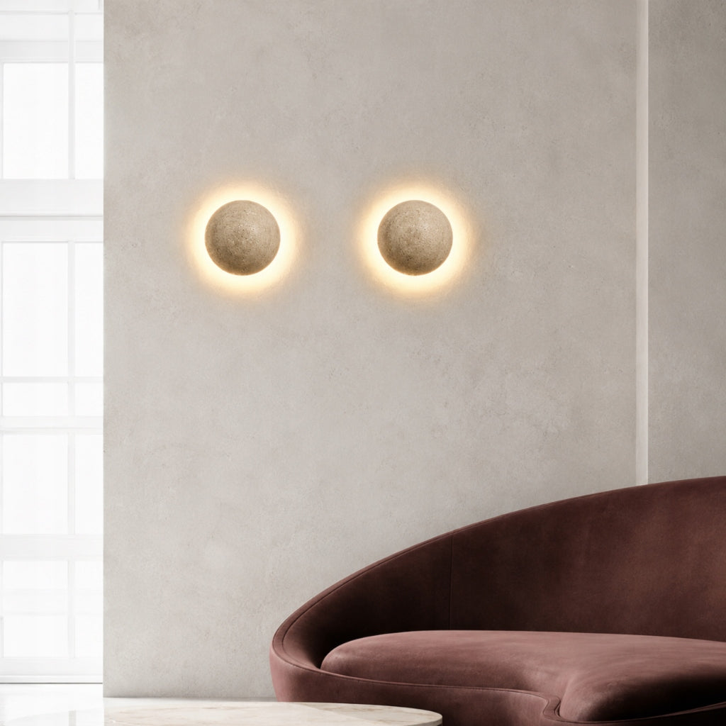 Wall Lamp Fixture Wall Lamp Travertine Natural Sand Stone Japandi Brand no brand