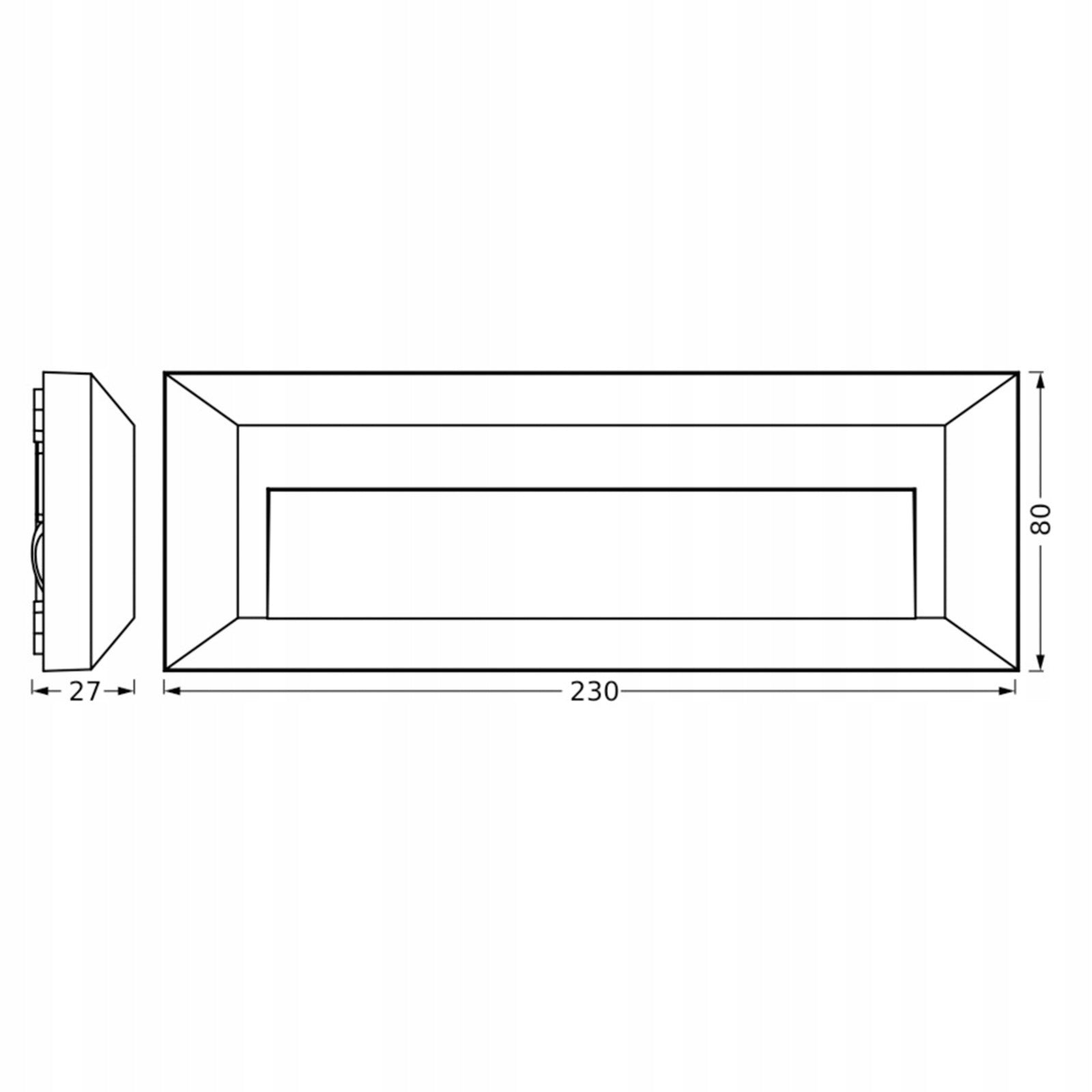 Wall Lamp Garden Facade Lamp Outdoor LED 1.9W 85lm 3000K IP65 IK06 Thread type built-in LED source