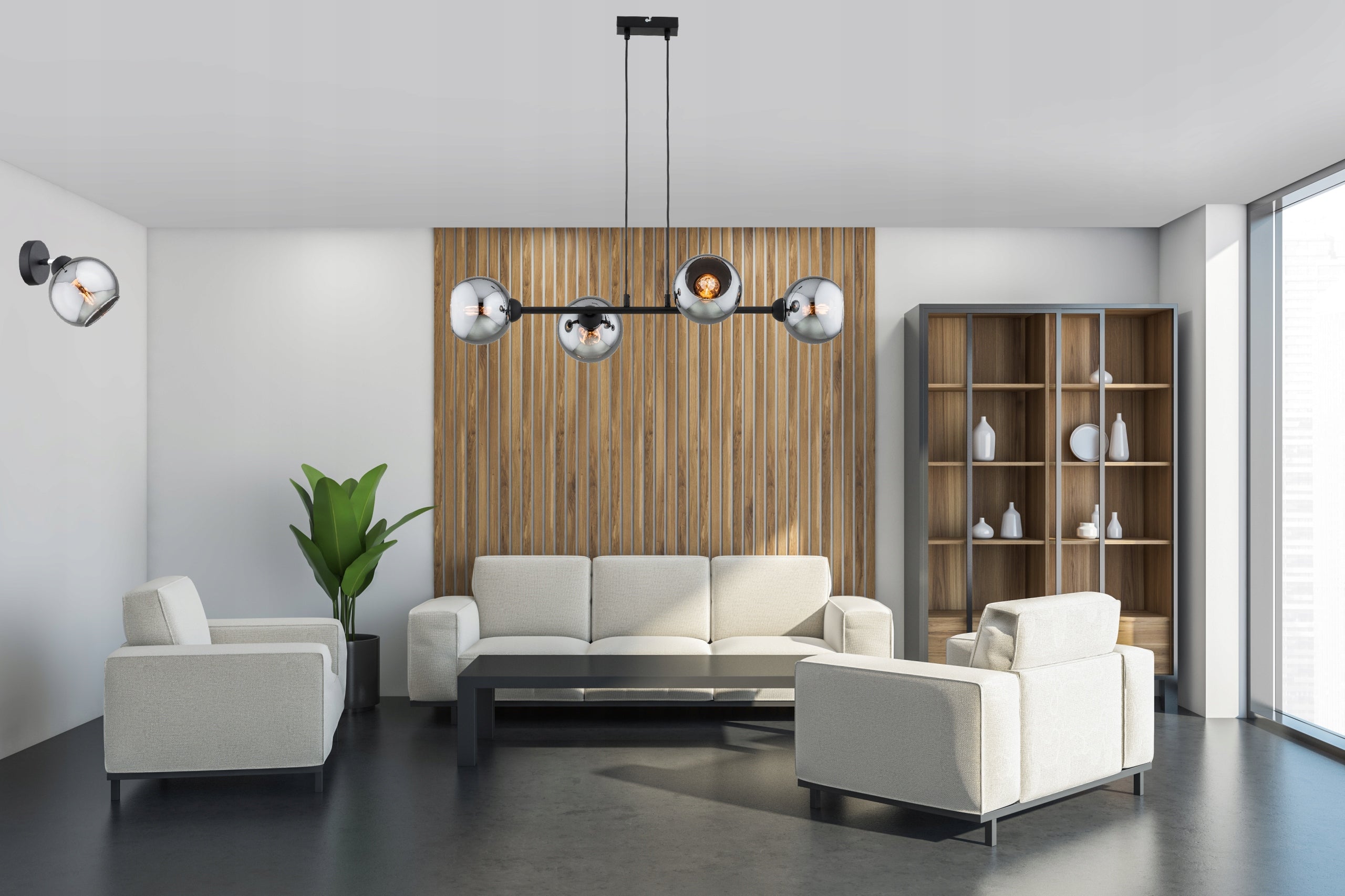 Wall Lamp Glass Black Ball Chrome Dior LED E27 Manufacturer code 59-033