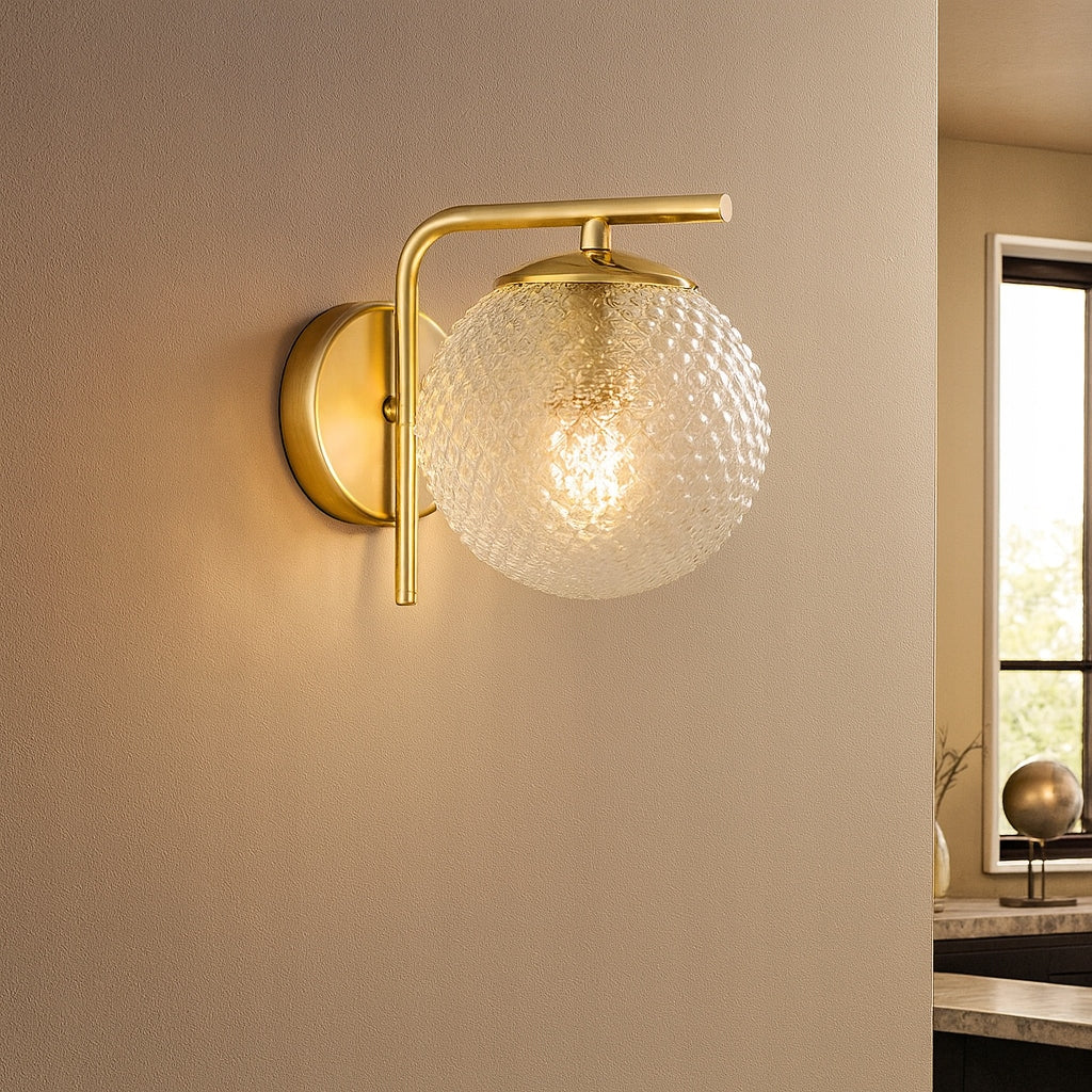 Wall Lamp Gold Glass Transparent Ball Stella Led Manufacturer code 84-008
