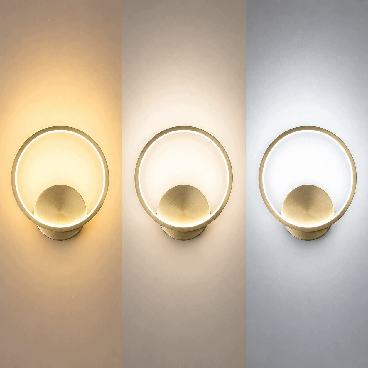 Wall Lamp Gold Modern RING For Bedroom LED 3000-6000K 12W Manufacturer code Lampy ścienne