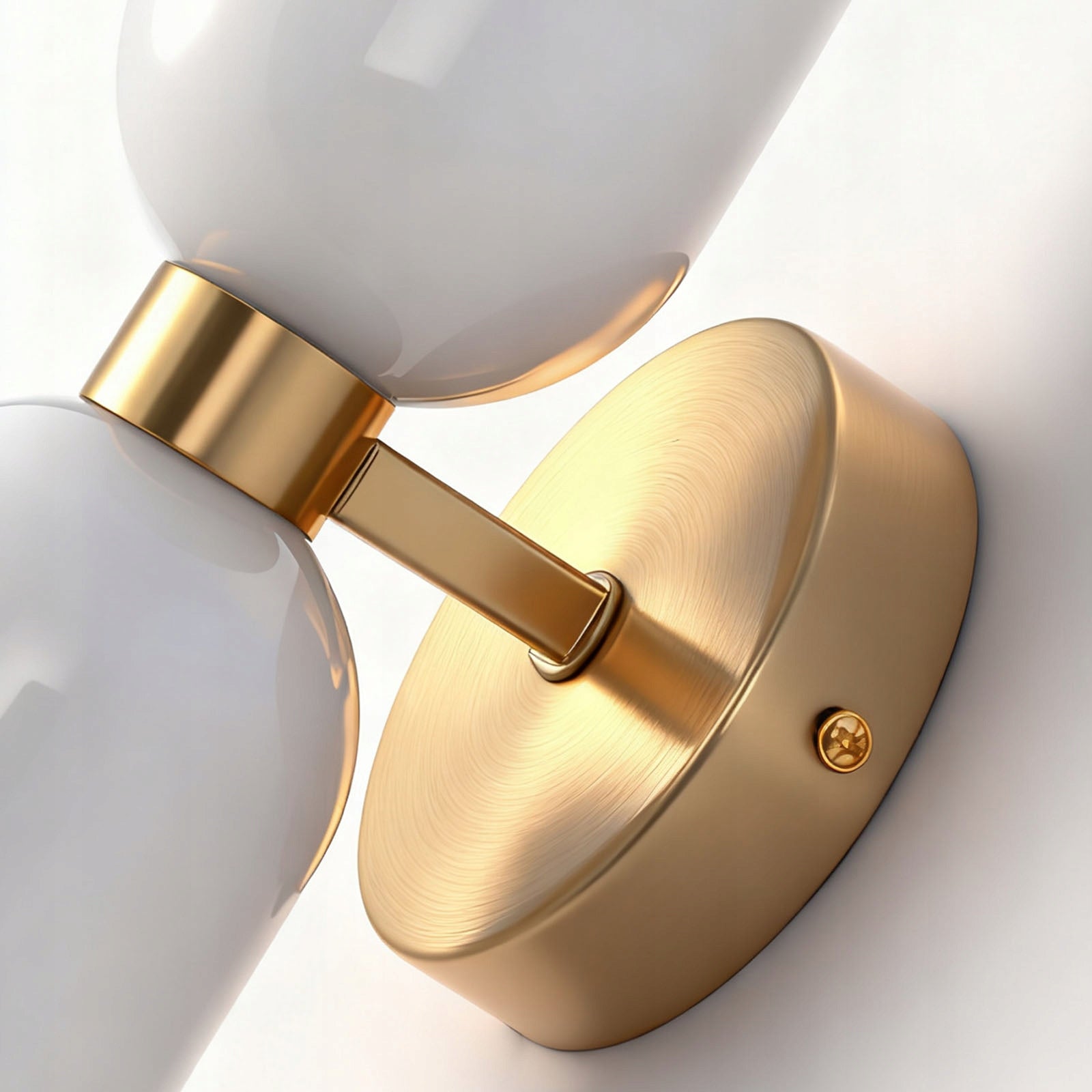 Wall Lamp Gold Modern Tube White Glass 2*E14 IP44 Packaging status original