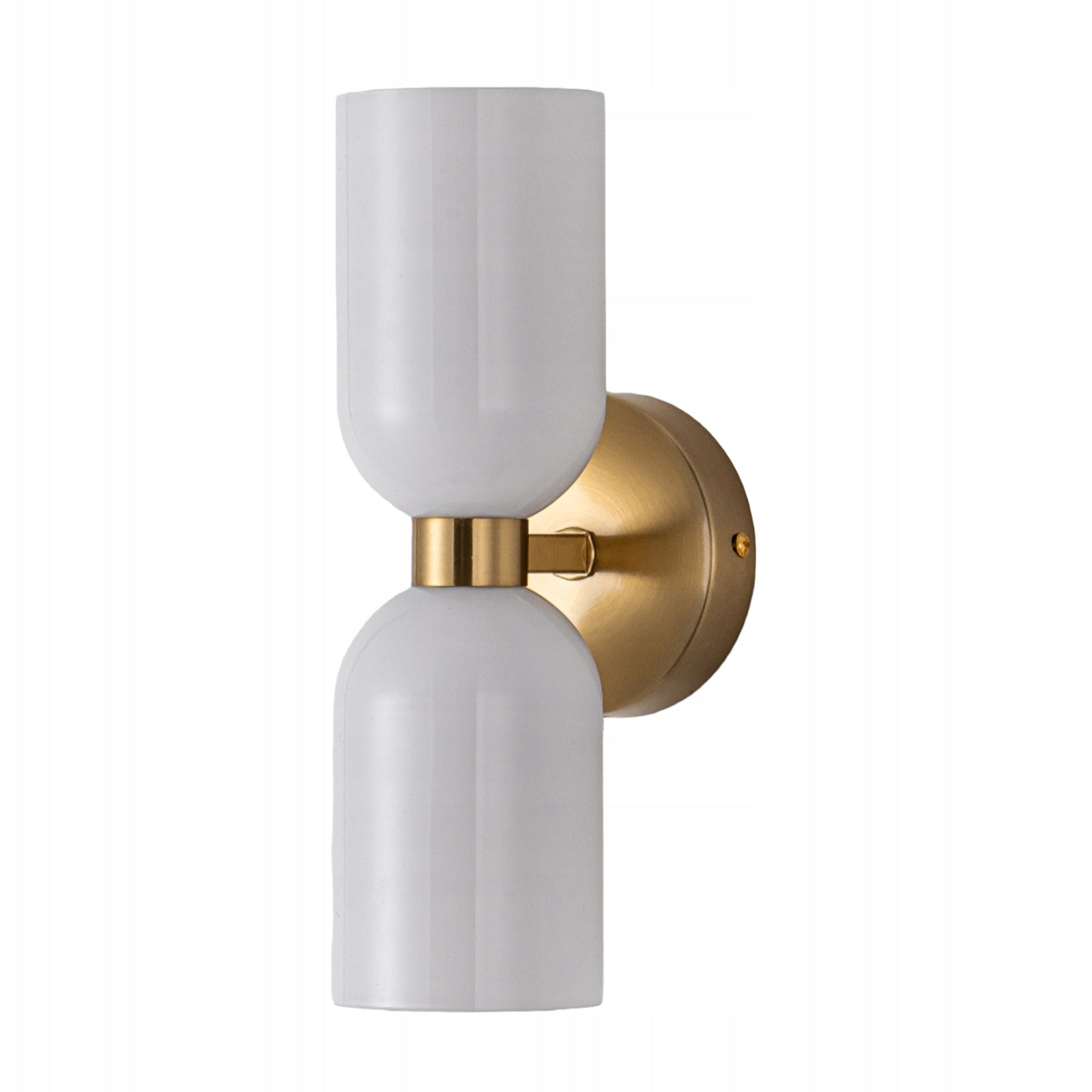 Wall Lamp Gold Modern Tube White Glass 2*E14 IP44