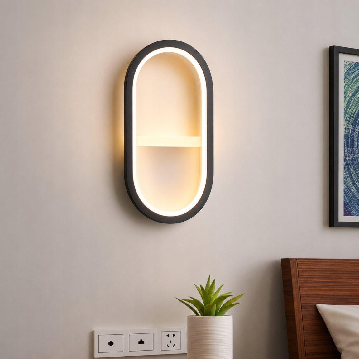 Wall Lamp LED Wall Lamp Oval Indoor Modern For Bedroom 10W Packaging status original
