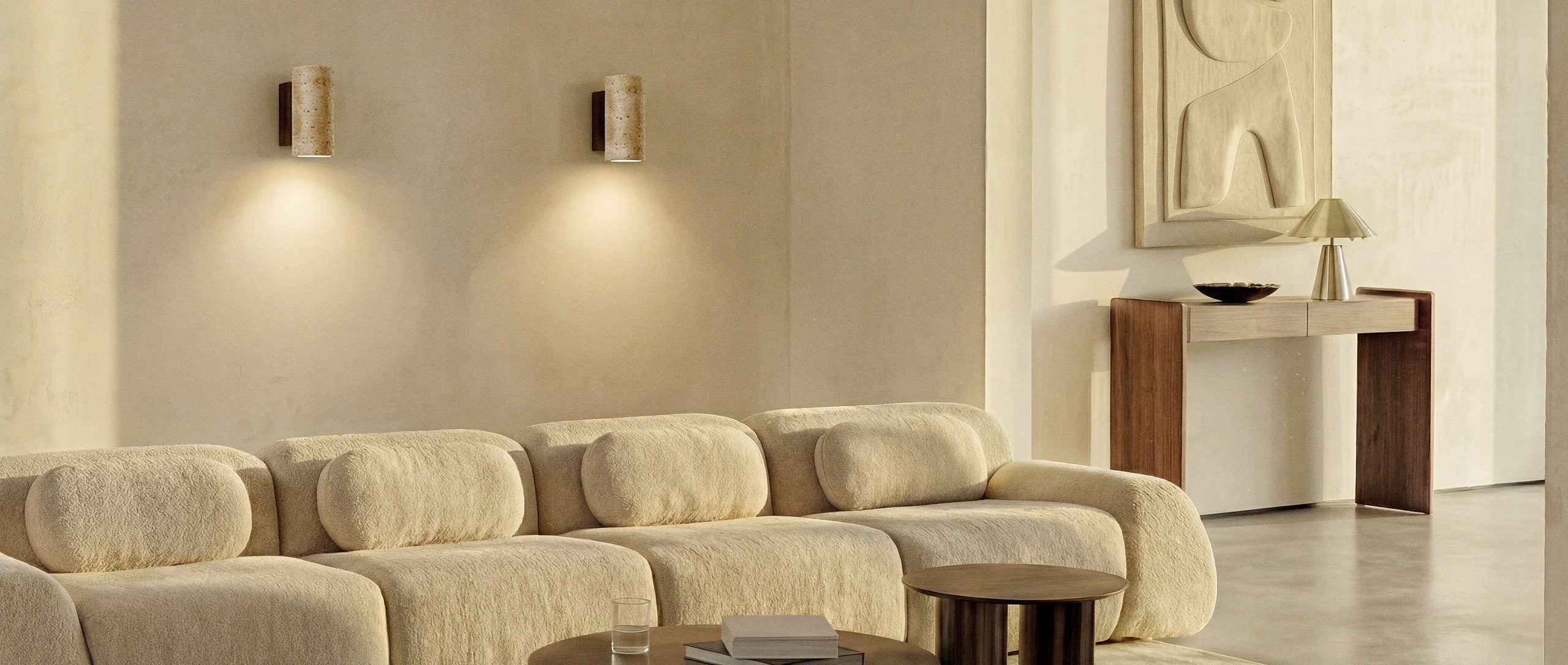 Wall Lamp Led Wall Lamp Natural Stone Beige Packaging status original