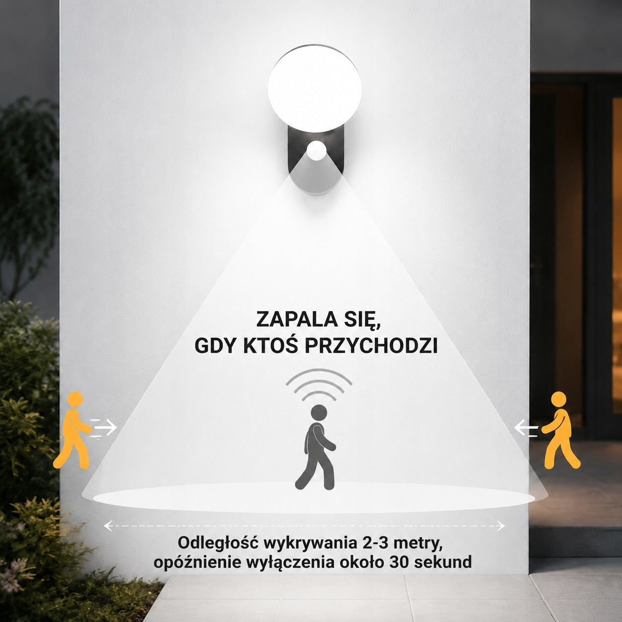 Wall Lamp Outdoor Facade Lamp Twilight Motion Sensor 12W Additional information one-way light