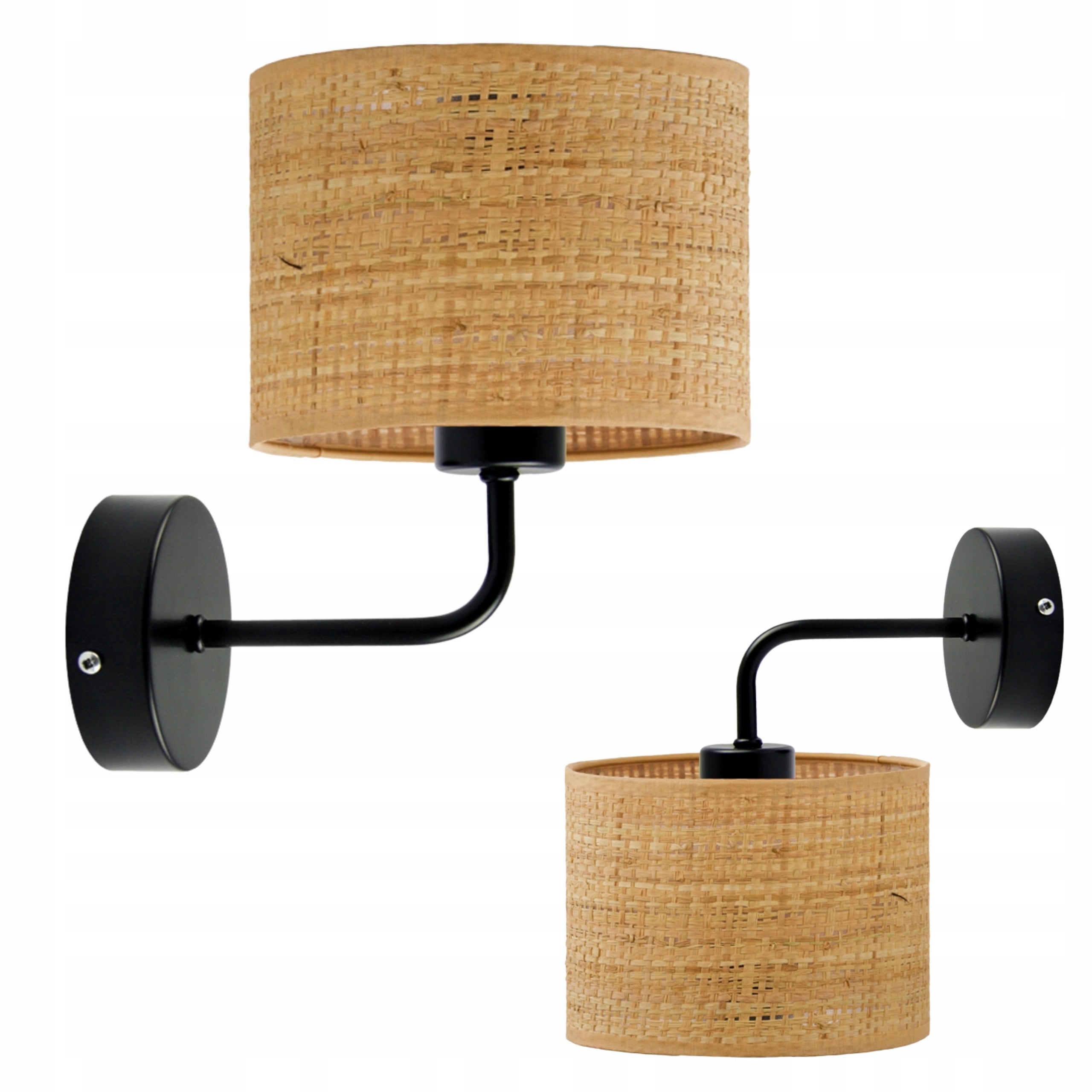 Wall Lamp Rattan Boho Lampshade LED E27 Modern