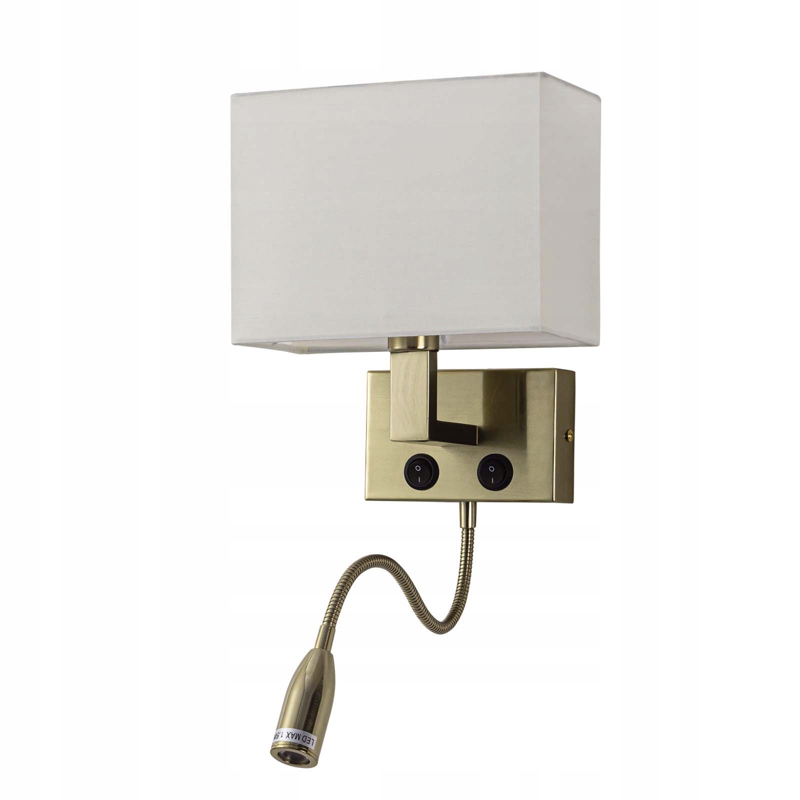 Wall Lamp Sconce with Switch with LED Reading Lamp Brass E14 Packaging status original