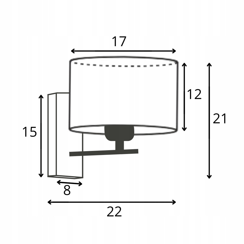 Wall Lamp White LED Lampshade E27 Modern for Bedroom Manufacturer code 573286-4-1527