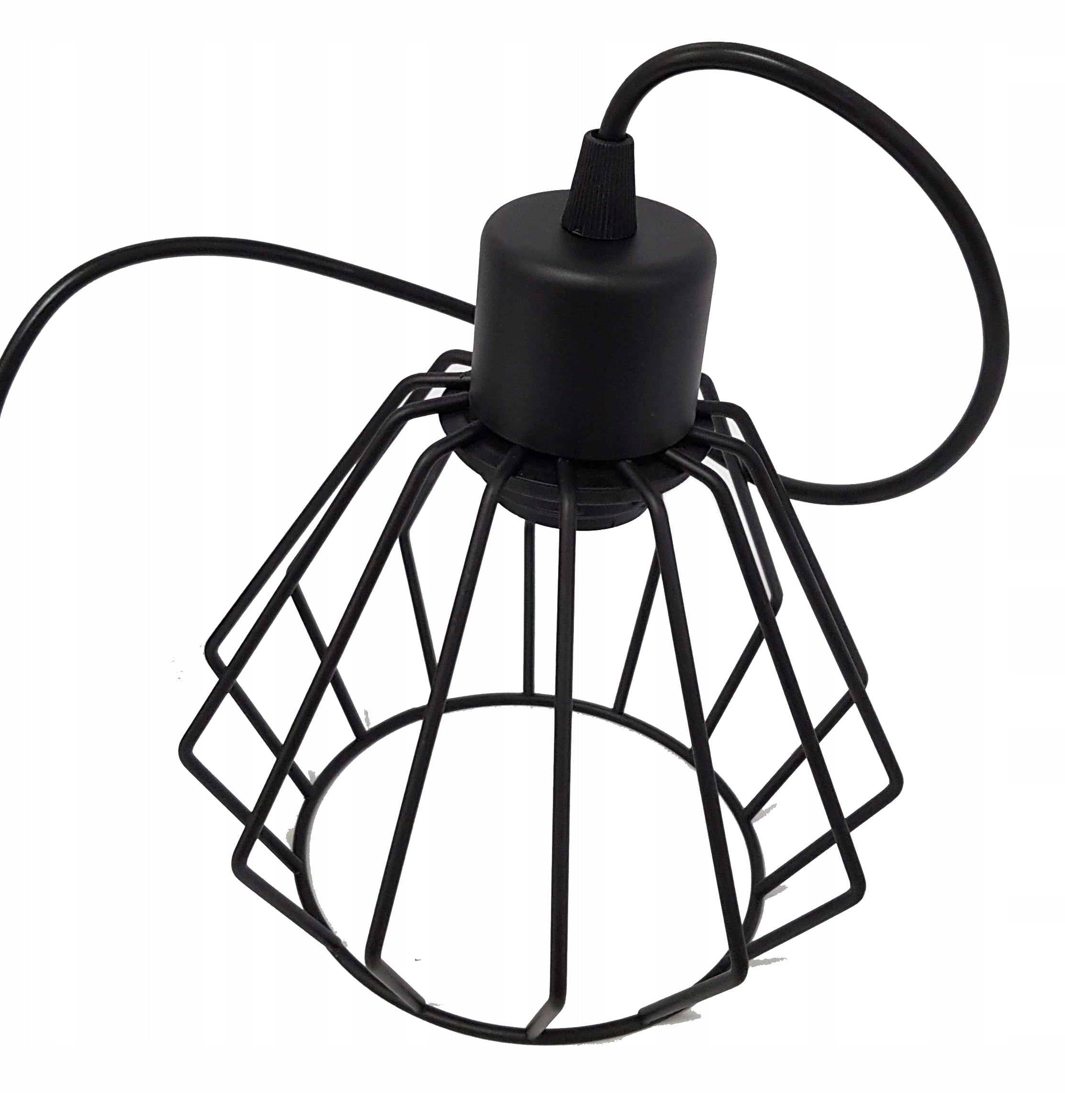 Wall Lamp Wooden LED Overhang on Cable Shade 1xE27 LOFT Black Manufacturer code B2053, 1019B