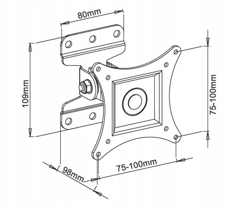 Wall Mount Hanger for TV Monitor 13-30" 23 kg White Techly EAN (GTIN) 8054529023868