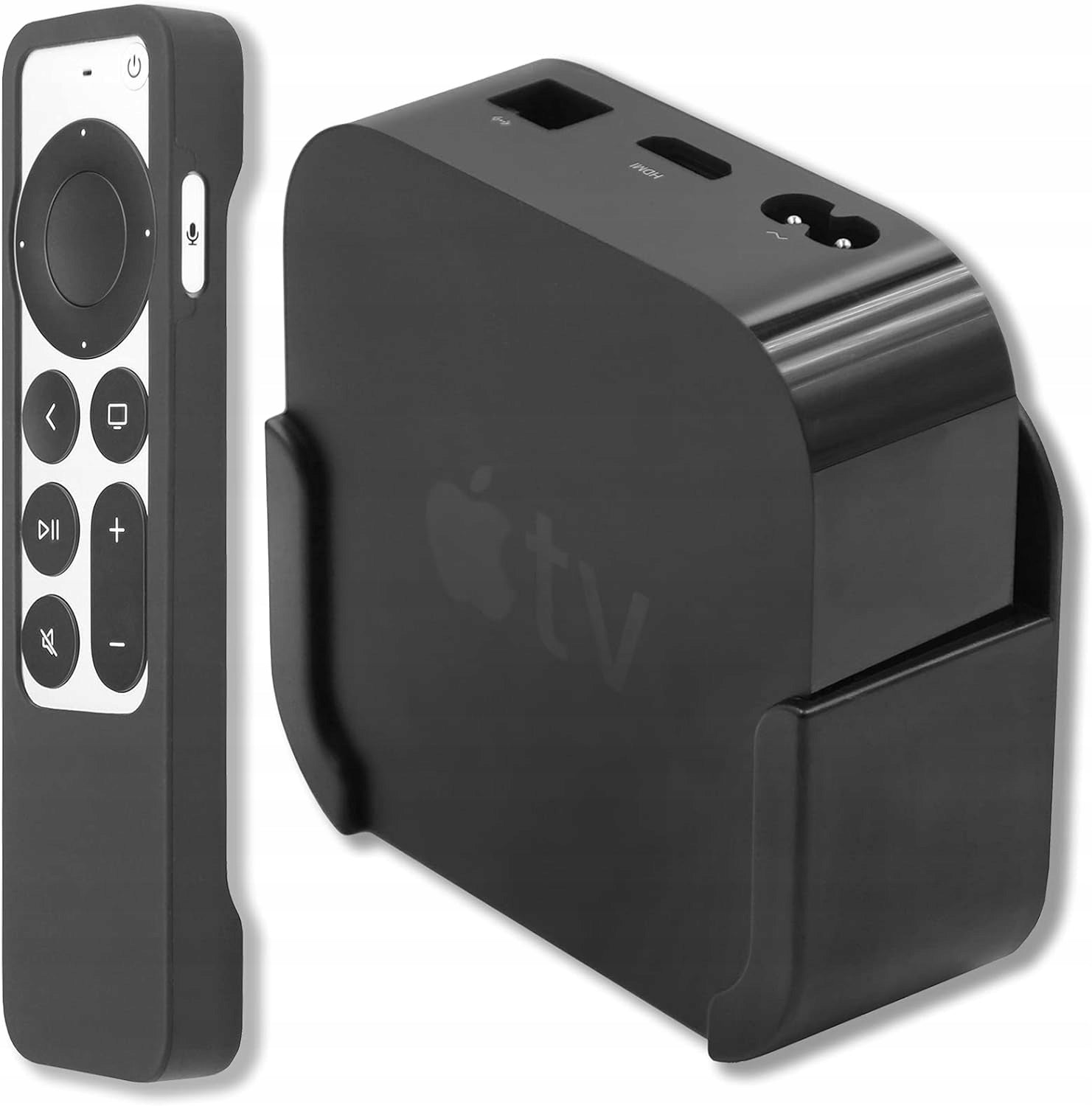 Wall Mount for Apple TV 4K 5 gen with Remote Control Case Black