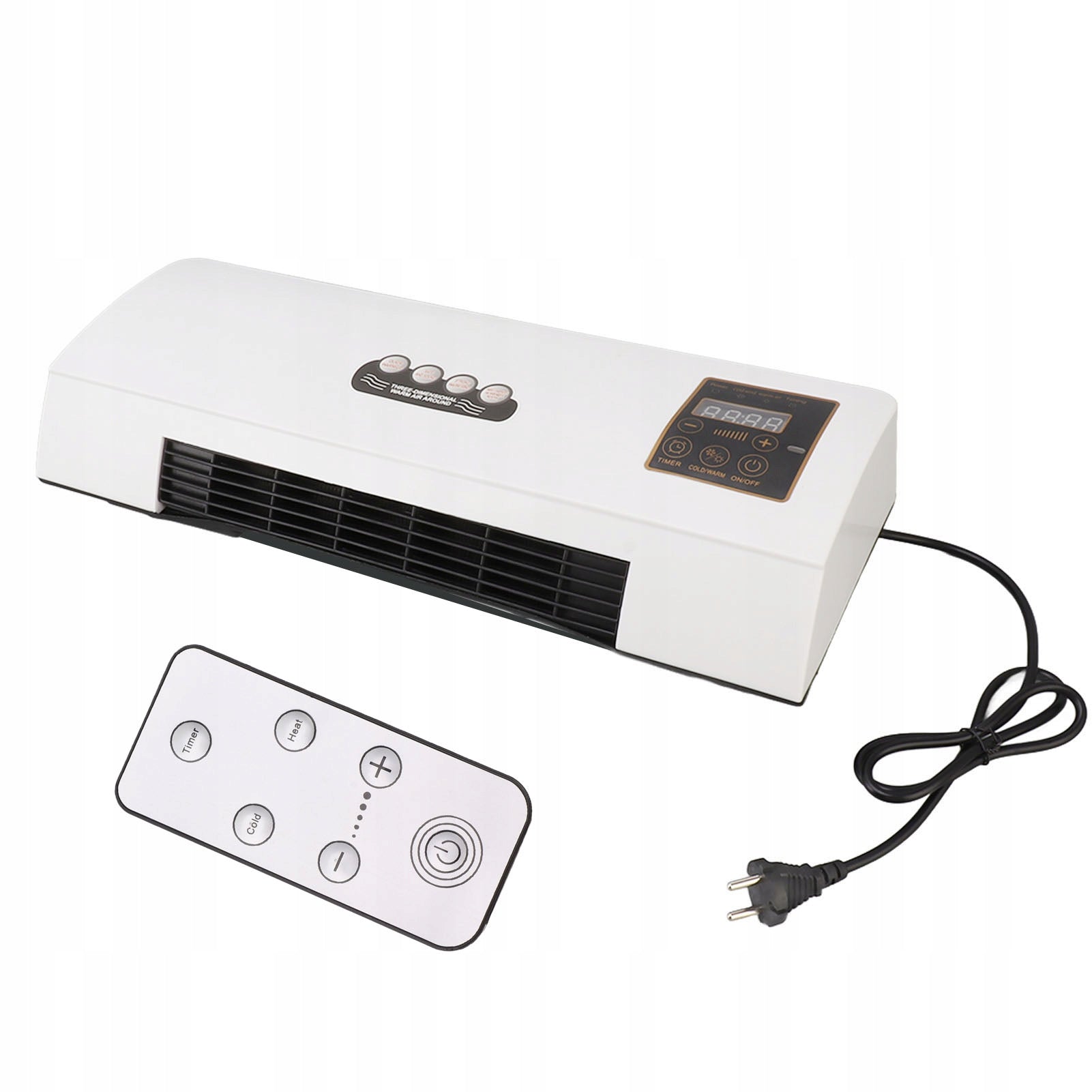 Wall Mounted Air Conditioning Hot Fan 10m Remote Controller 1800W XX