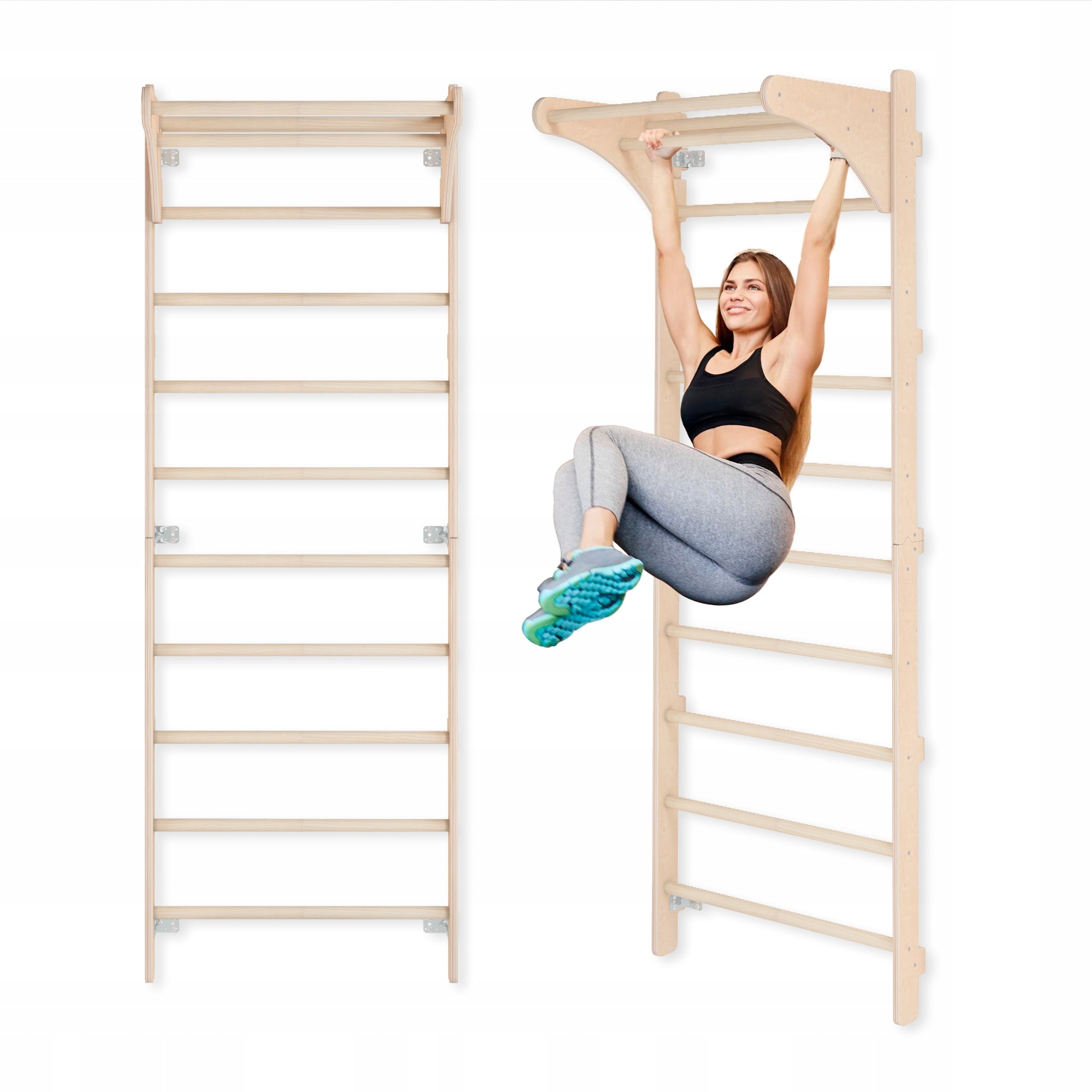 Wall Mounted Gymnastic Ladder with Handle for Adults