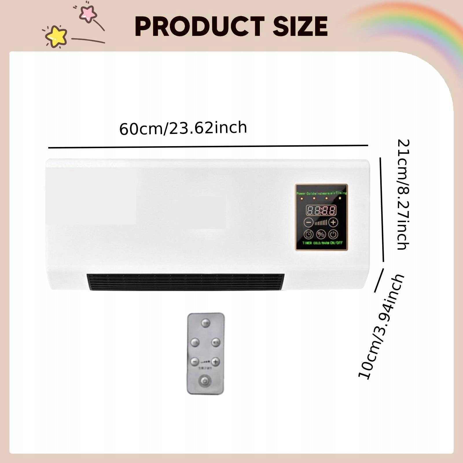 Wall Mounted Heater Space Heater 8H Timer Smart Summer Winter Portable Mini Medical device no