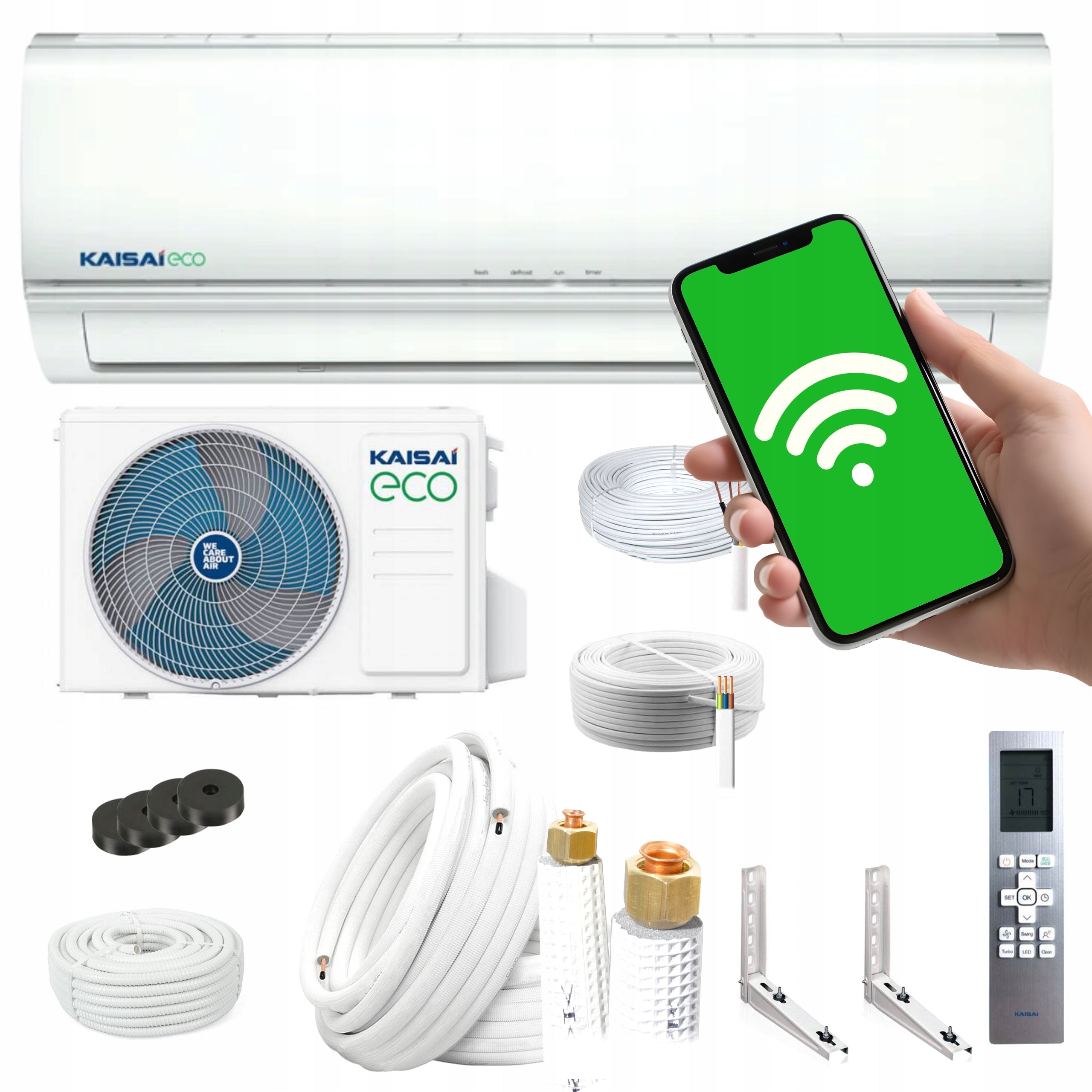 Wall air conditioner KAISAI 2026 WiFi 3,5kW Set of 3mb for mounting