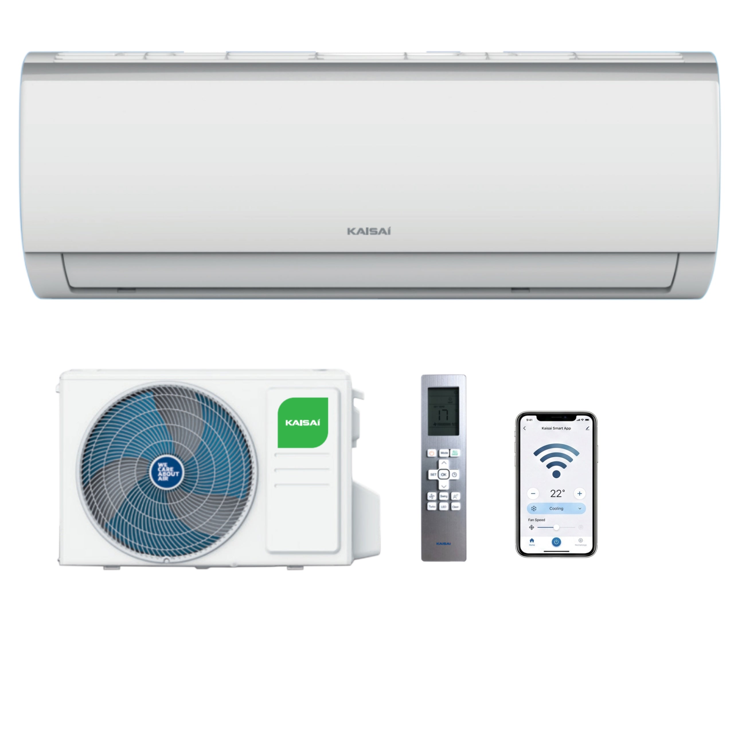 Wall air conditioner KAISAI FLY 2,6 kW remote control cooling heating WIFI