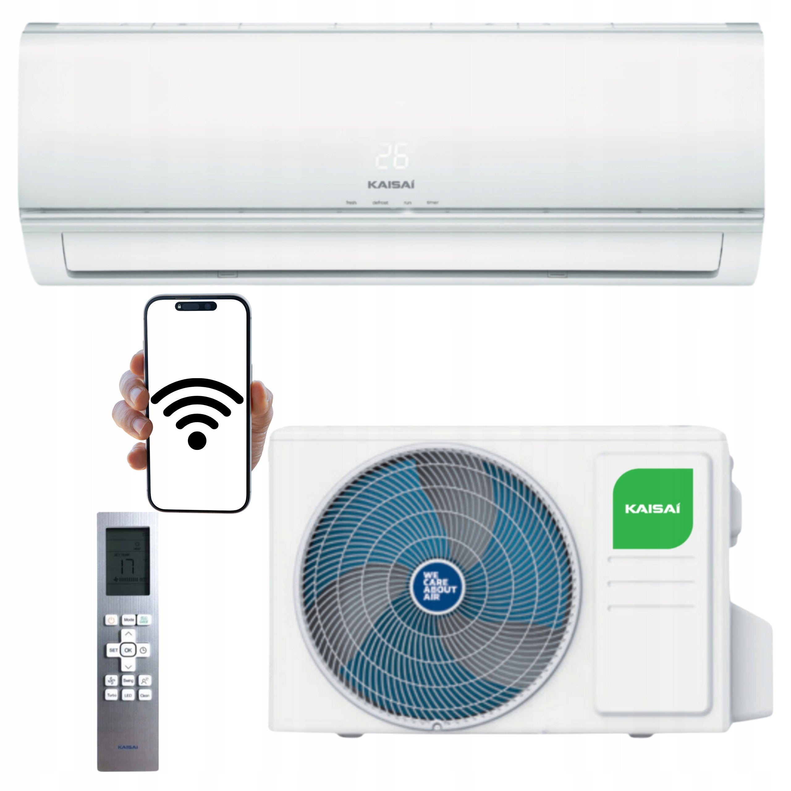 Wall air conditioner Kaisai ECO 2,6kW 30m2 WIFI with HEATING FUNCTION EFFICIENT