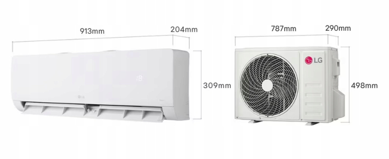 Wall air conditioner LG Dualcool WZ12AWN 3,5kW WIFI - set Energy class - cooling A++