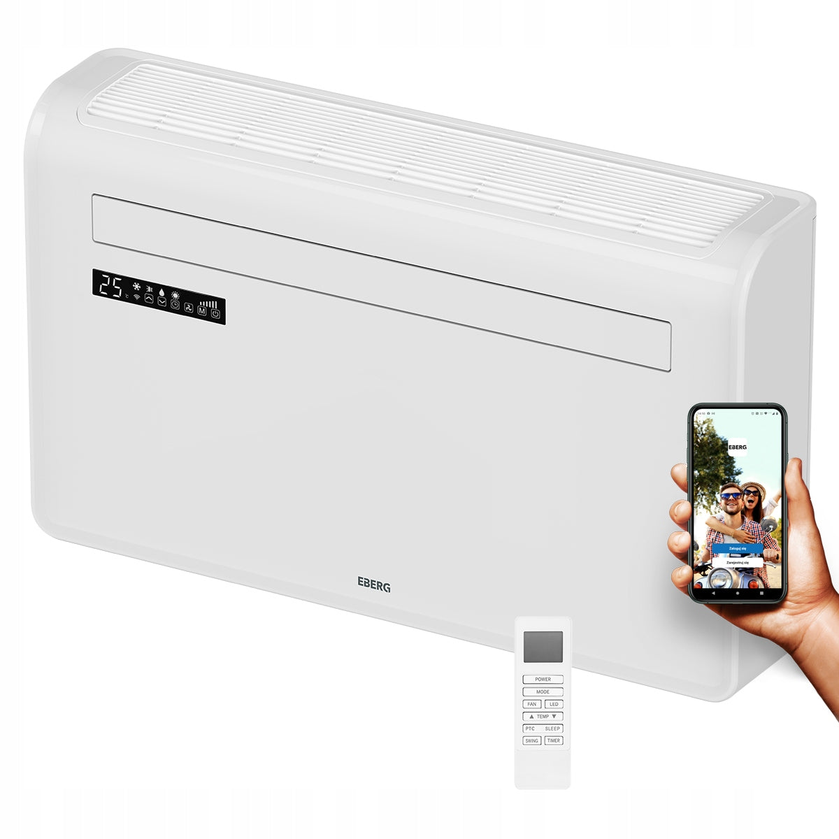 Wall air conditioner MONOBLOK 2,93kW inverter WiFi Heating Dehumidifier 24l/24h