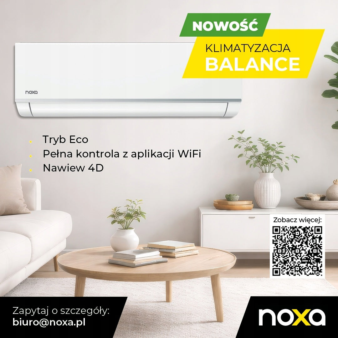 Wall air conditioner NOXA Balance 3.5 kW+WiFi+Heating Manufacturer code NXBP-35HFN8-QR / NXBP-35HFN8-QO
