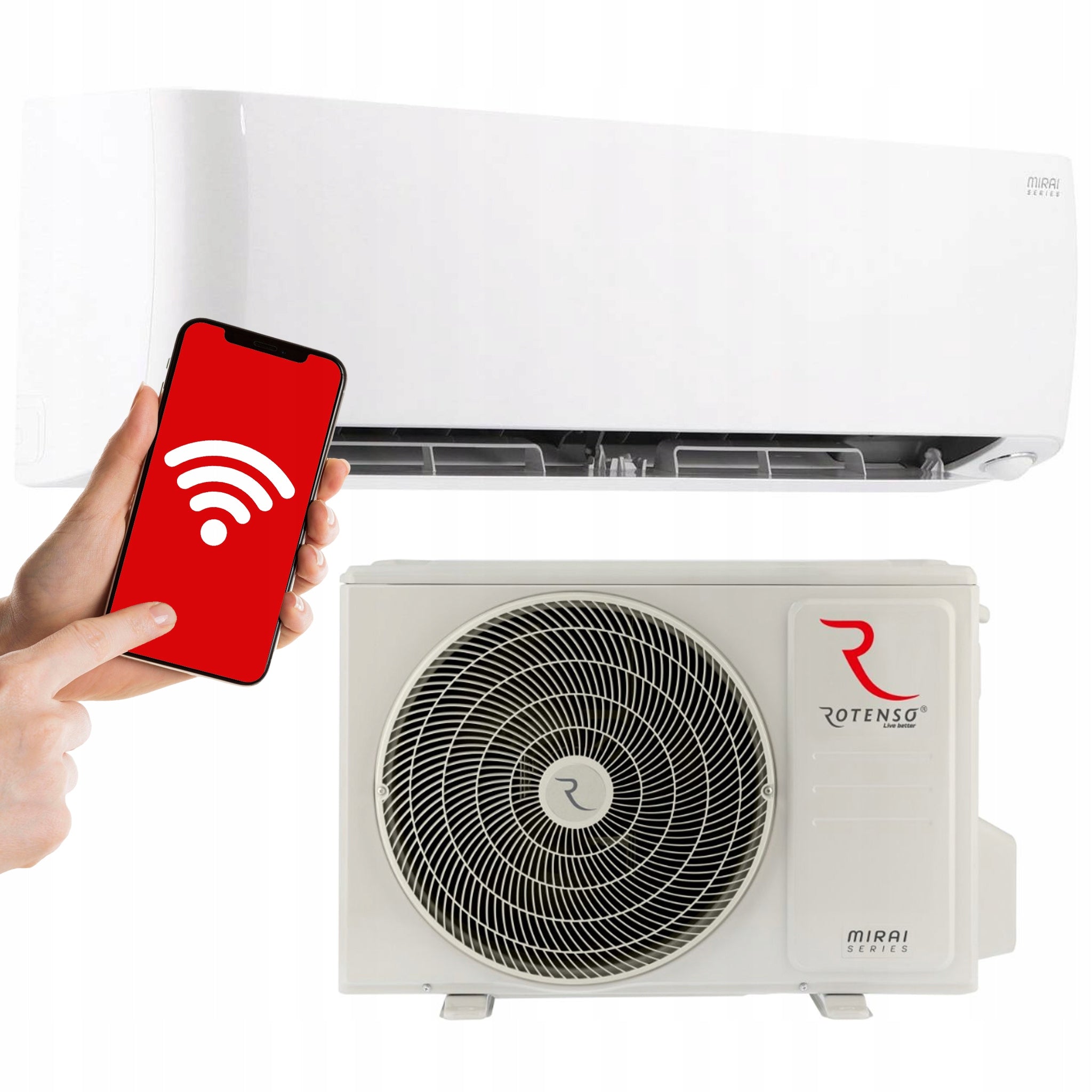 Wall air conditioner Rotenso Mirai 3,5kW 40m2 WIFI Air conditioning Smart