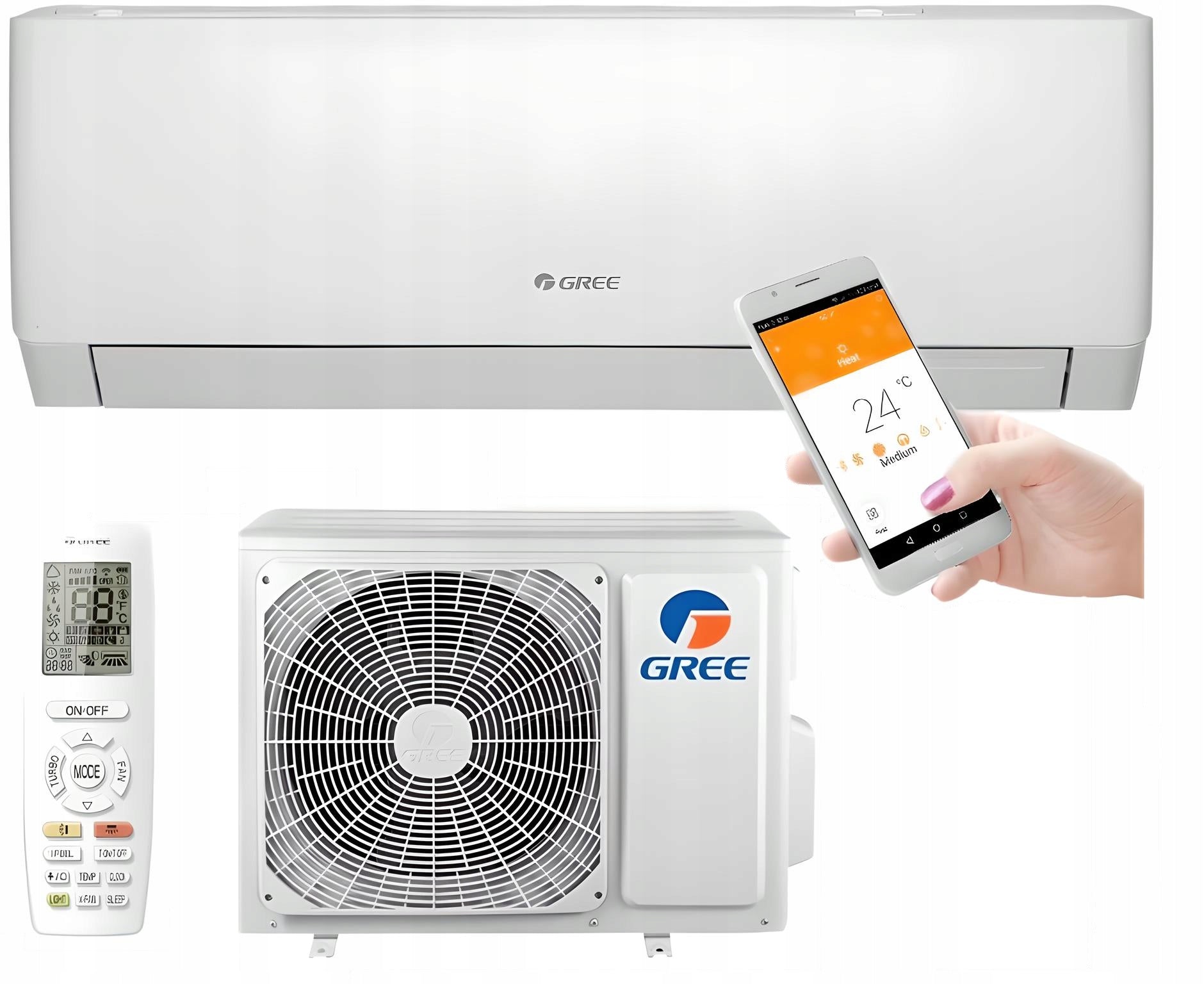 Wall air conditioning GREE Pular 5,2Kw WIFI, IONIZATION HEATING FUNCTION