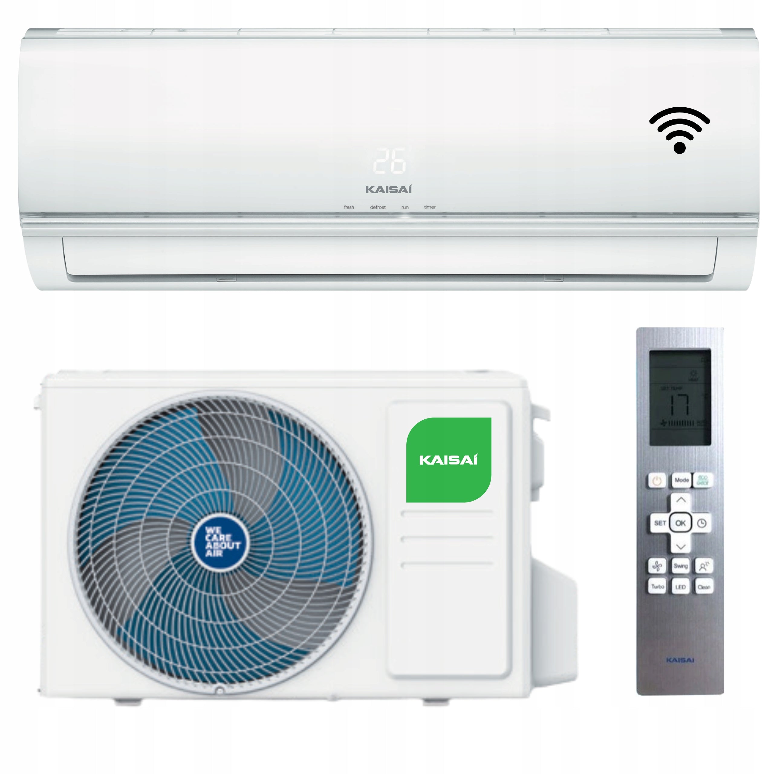 Wall air conditioning KAISAI ECO 5,3kW 50m2 WIFI EFFICIENT 2025 HEATER Energy class - cooling A++