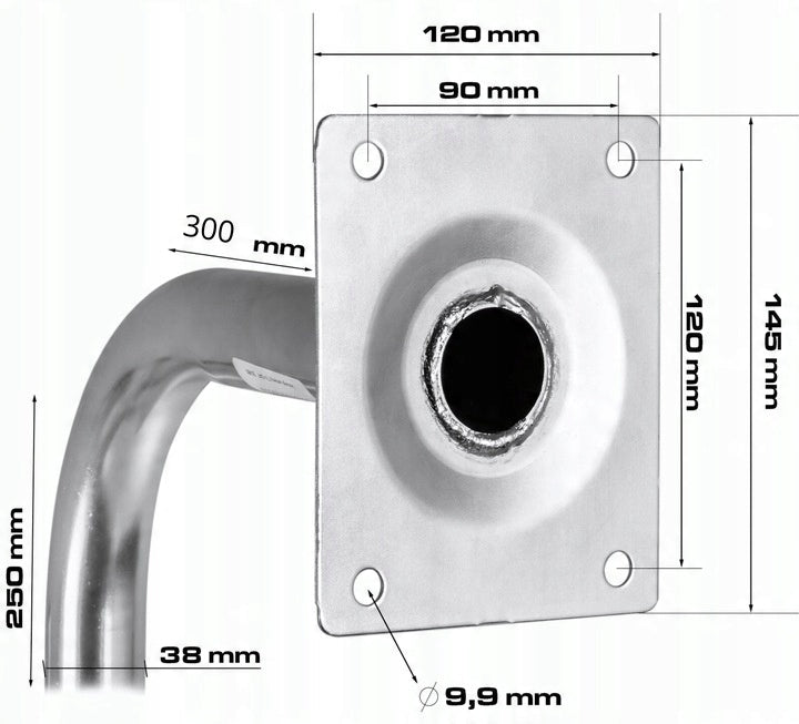 Wall antenna holder 30cm – for satellite/terrestrial galvanized antenna Manufacturer code LS-300