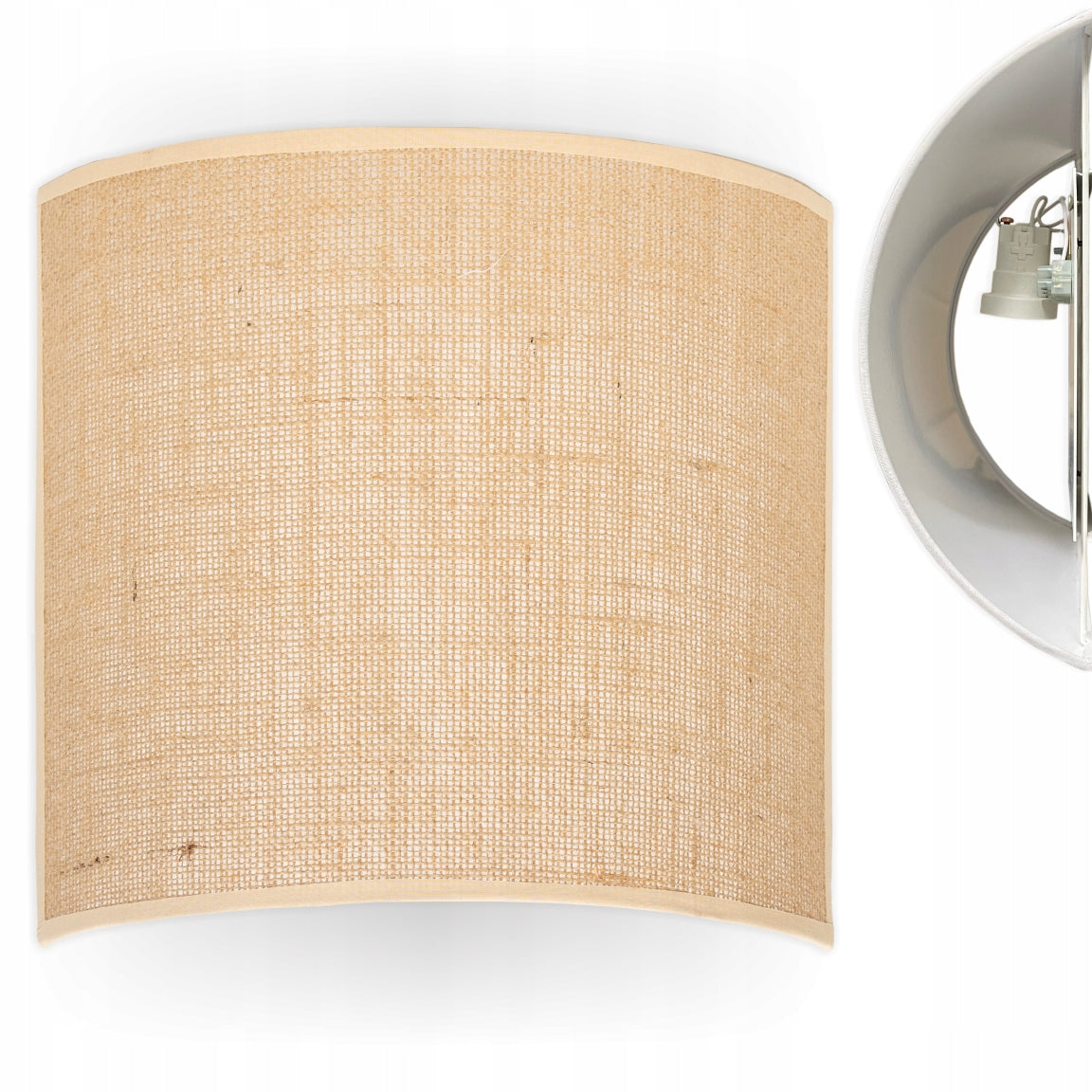 Wall lamp BOHO JUTE NATURAL Lampshade Crescent 1xE27 25 cm 60W