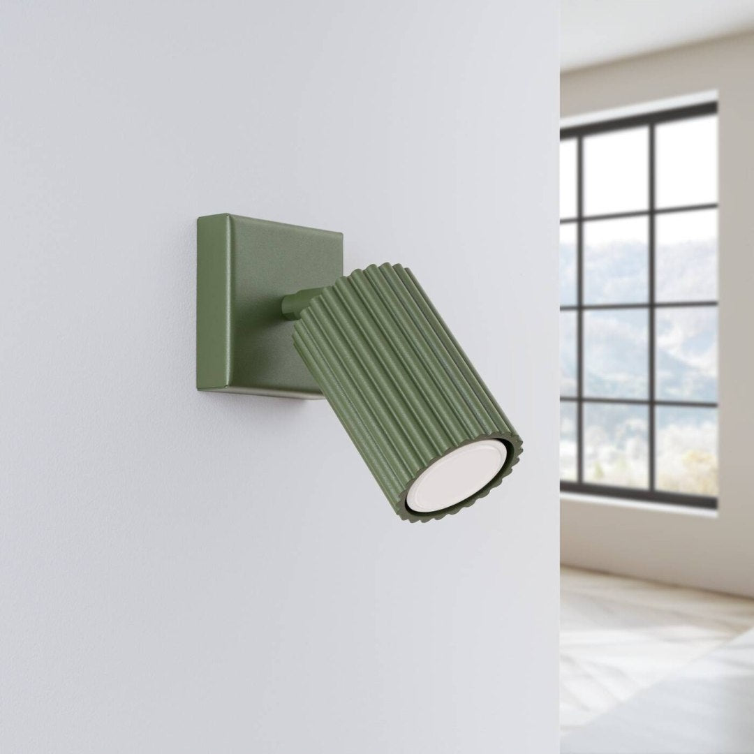 Wall lamp KARBON green olive Batteries included no