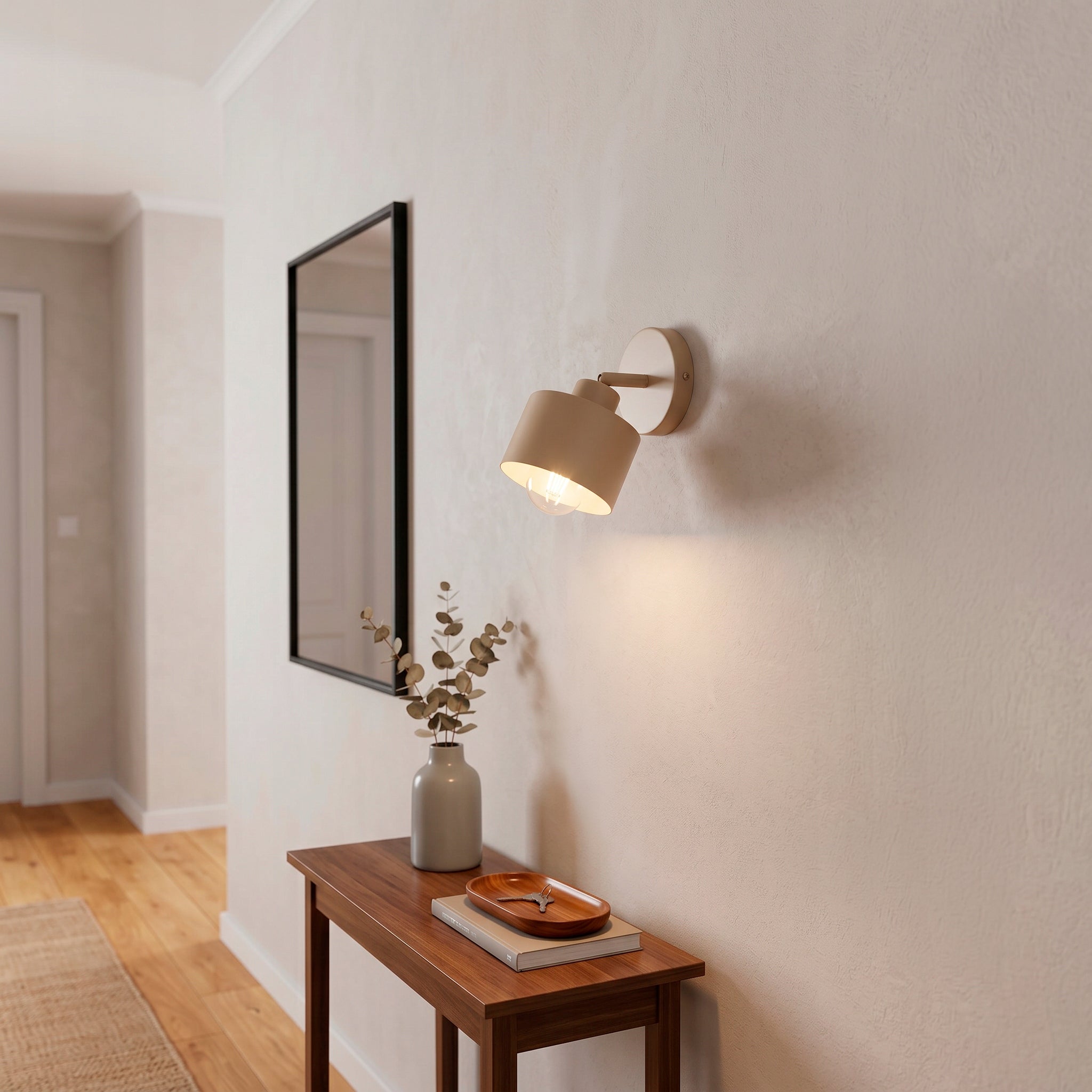Wall lamp beige ecru lamp simple classic spot cashmere E27 35 W Manufacturer code Kinkiet ścienny lampa wewnętrzna ruchoma E27