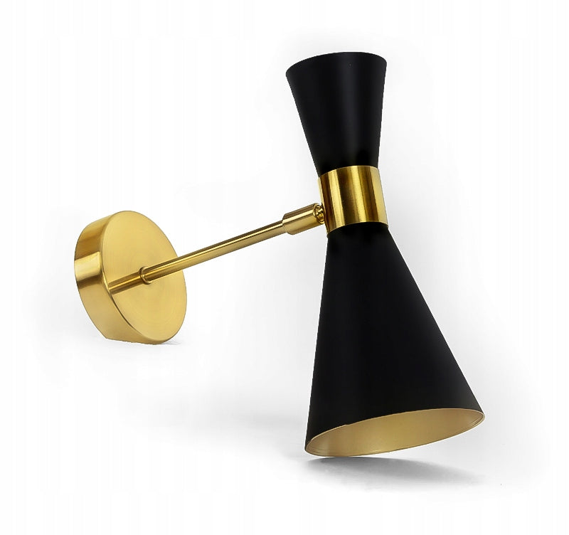 Wall lamp black - gold loft modern yellow E27 40 W Manufacturer code 61-221