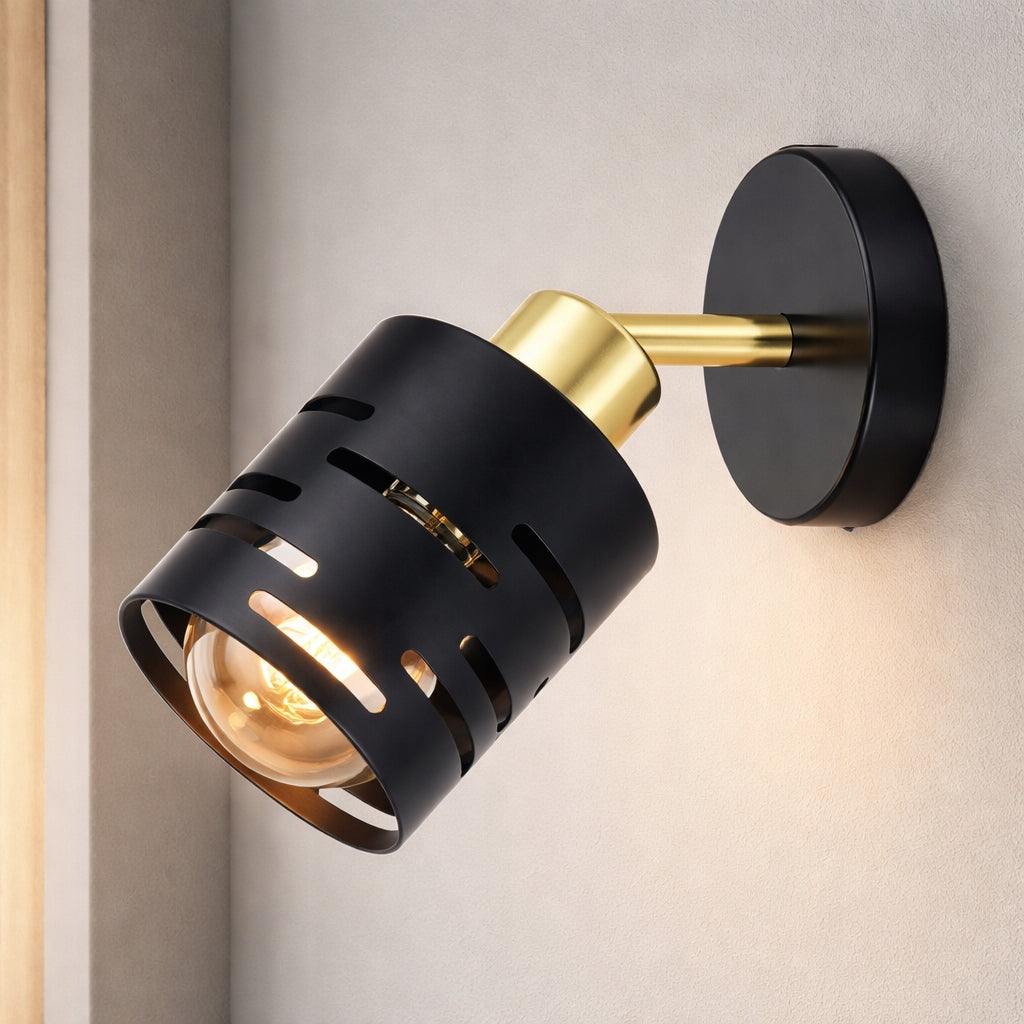 Wall lamp indoor wall lamp black E27 movable LED Packaging status original