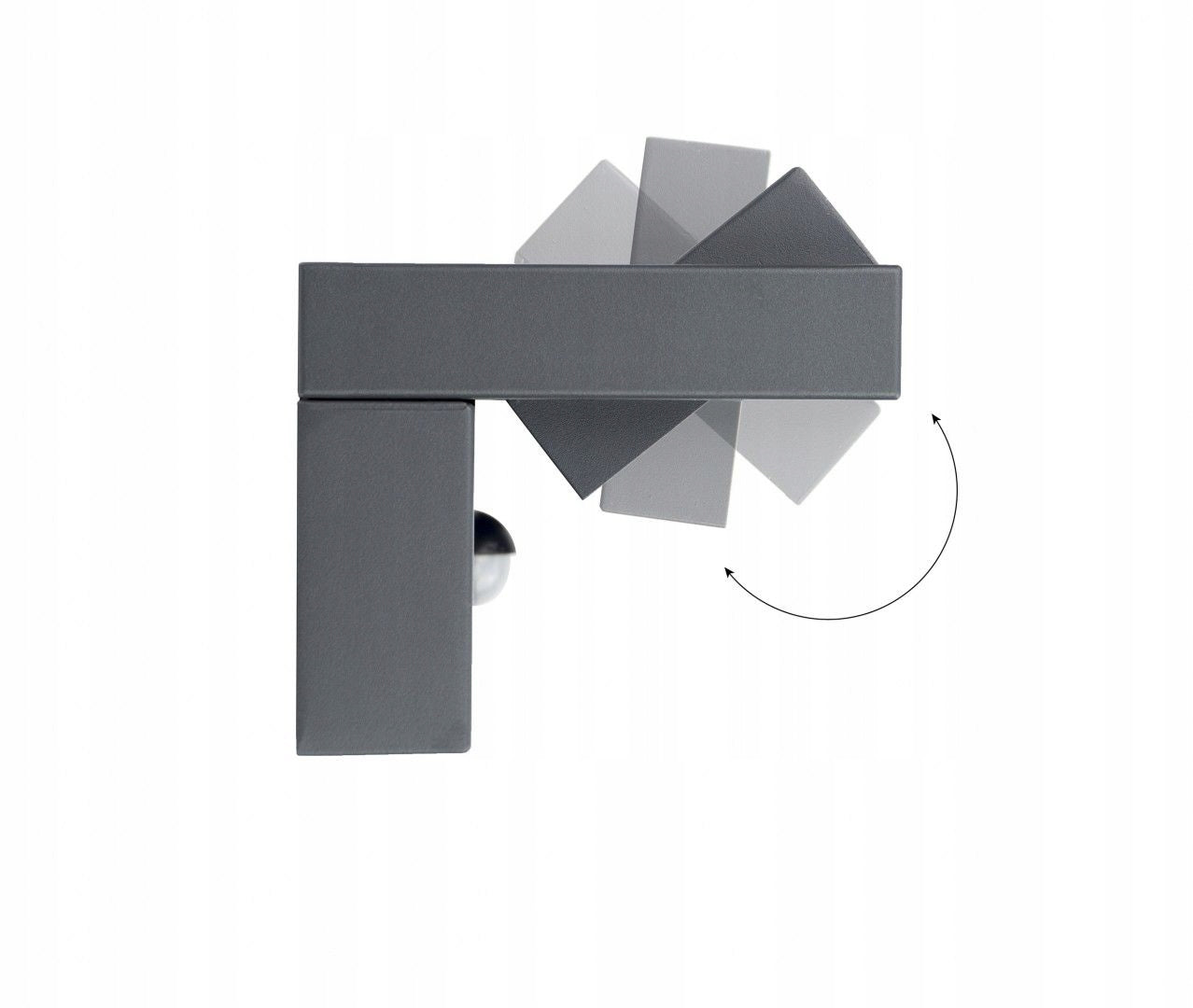 Wall lamp with motion sensor movable LED 21W dark gray IP65 SU-MA Color gray