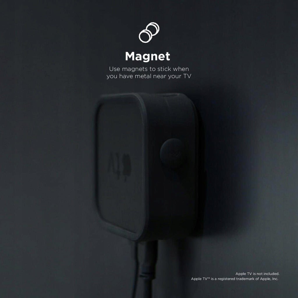 Wall mount for Apple TV silicone black Elago Multi Mount 3 options Brand Elago