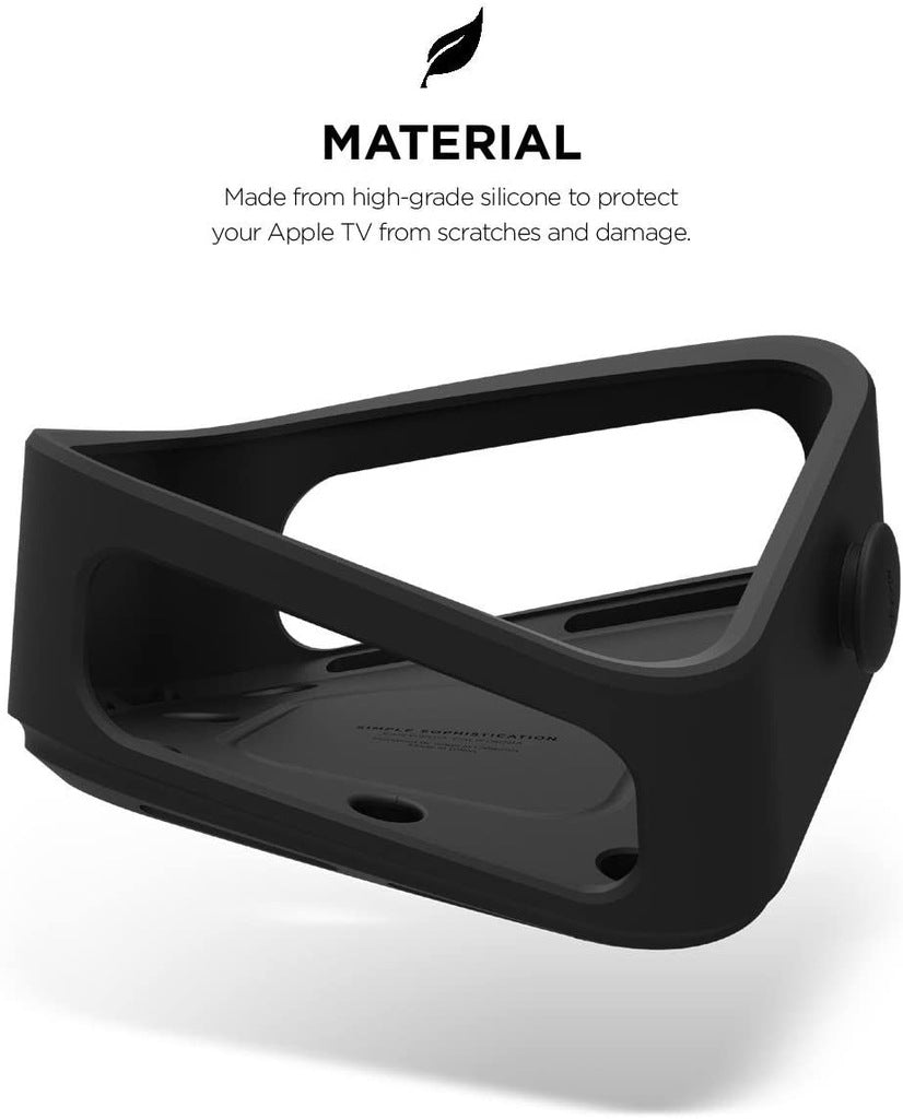 Wall mount for Apple TV silicone black Elago Multi Mount 3 options Manufacturer code est-atv-bk