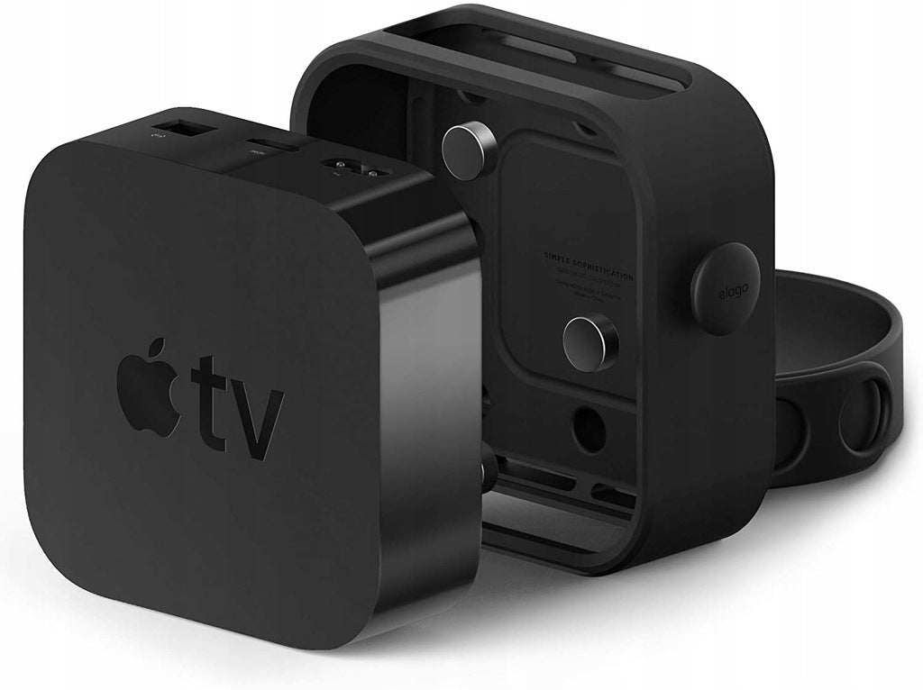 Wall mount for Apple TV silicone black Elago Multi Mount 3 options