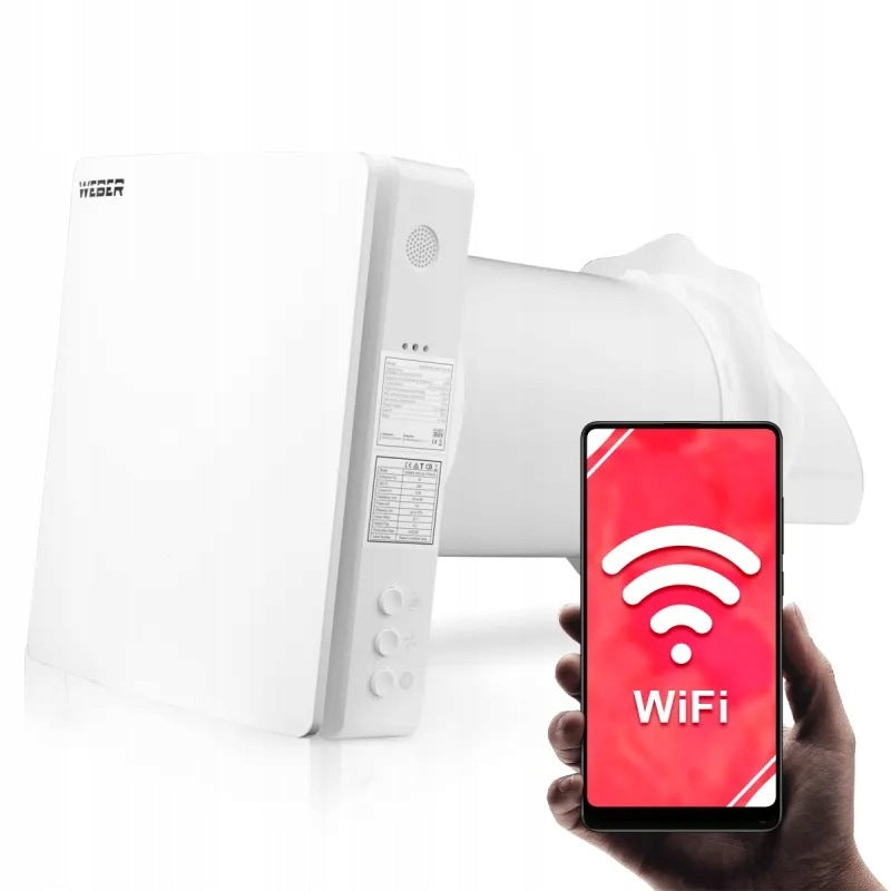 Wall-mounted air recuperator with communication with other recuperators