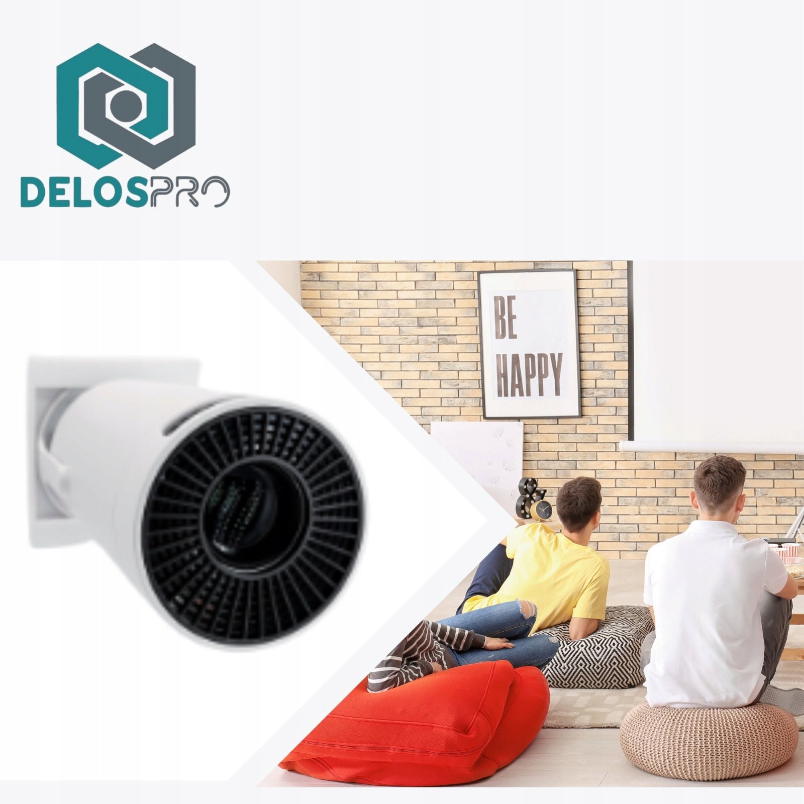 Wall or Ceiling Mount for Zenwire R1 Projector SOLID EASY INSTALLATION Brand Delospro