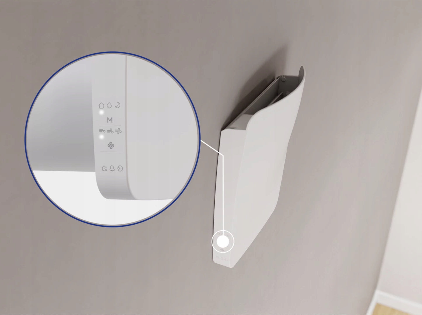 Wall recuperator KERS+ 50 160mm remote control 50m3/h humidity sensor Brand no brand