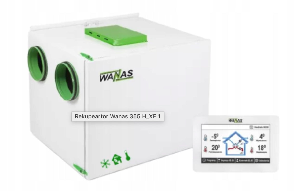 Wanas 600 H_XF_E Enthalpic recuperator with assembly included in the price