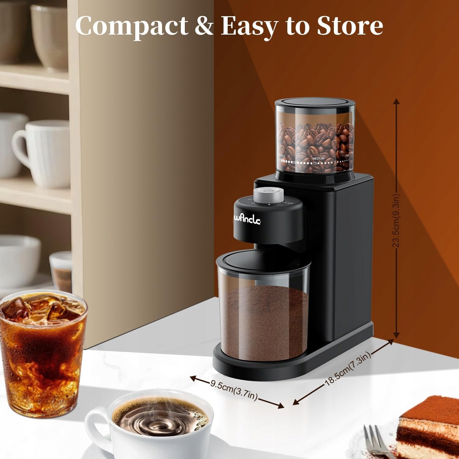 Wancle CBG-9000 ELECTRIC COFFEE GRINDER with 200W conical mechanism Packaging status original