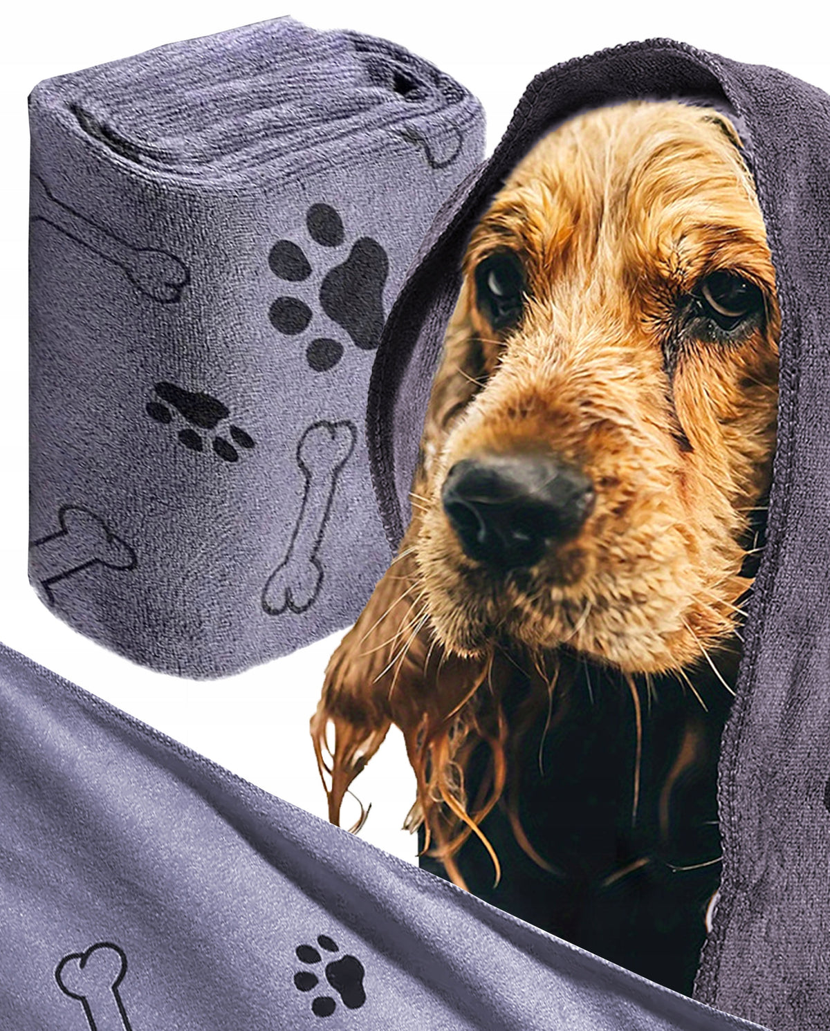 Washing Dry Towel for Cat Dog Bath Warm Microfiber 60x100cm Packaging status original